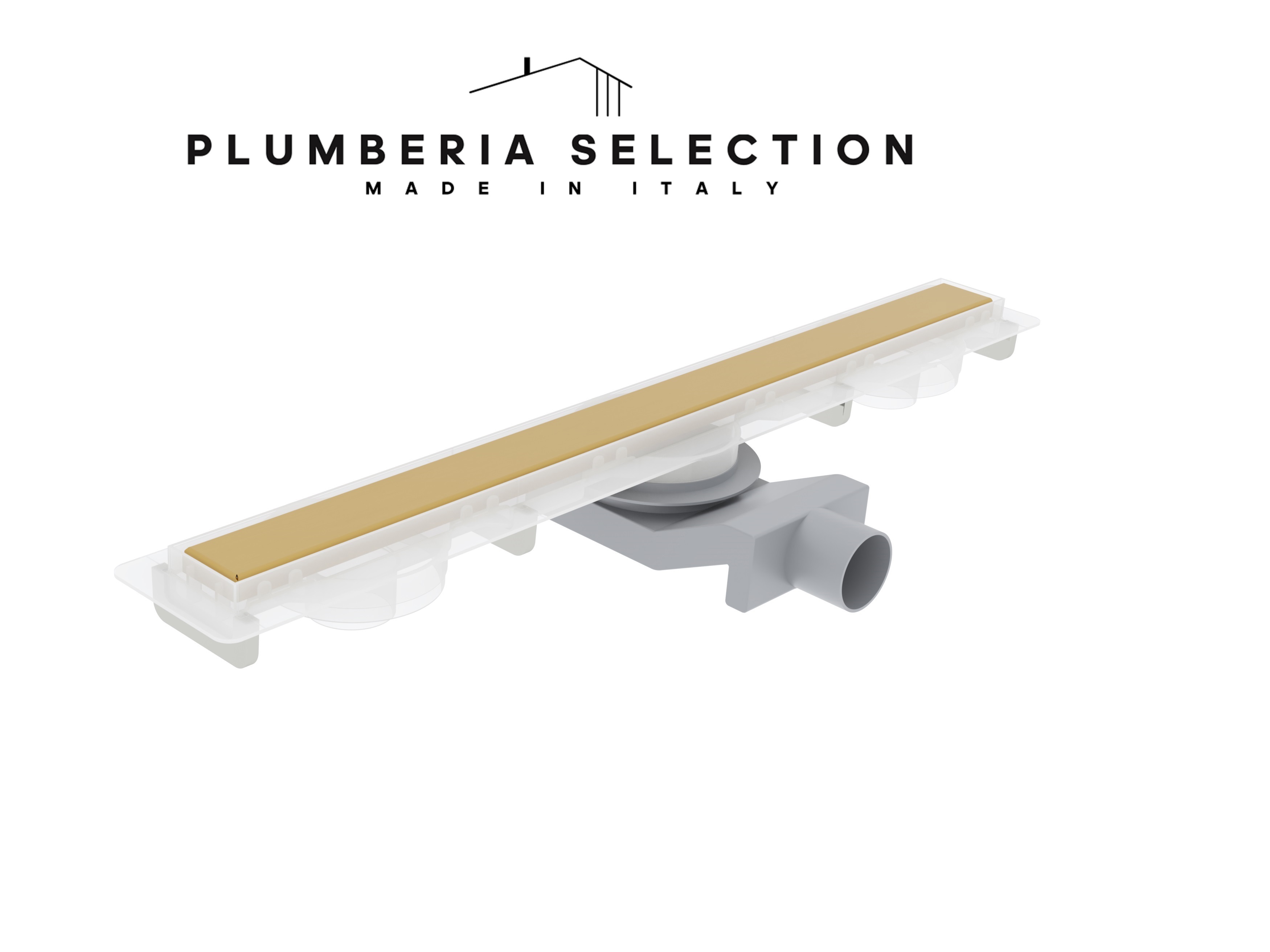 Изображение товара Душевой трап PLUMBERIA SELECTION PSM60OB из нержавеющей стали, 4x60 см, комбинированный затвор, гор