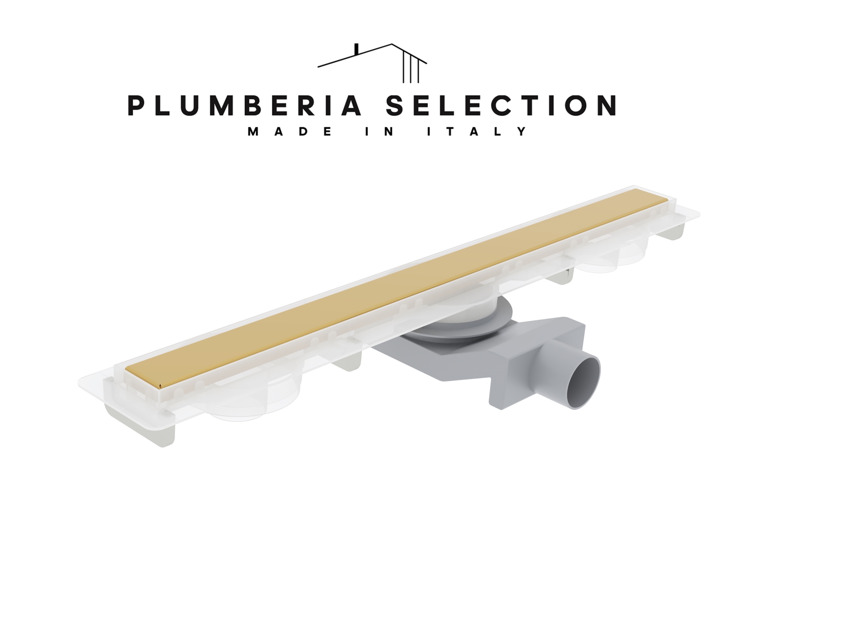 Изображение товара Душевой трап из нержавеющей стали Plumberia Selection 4x90 см с комбинированным затвором