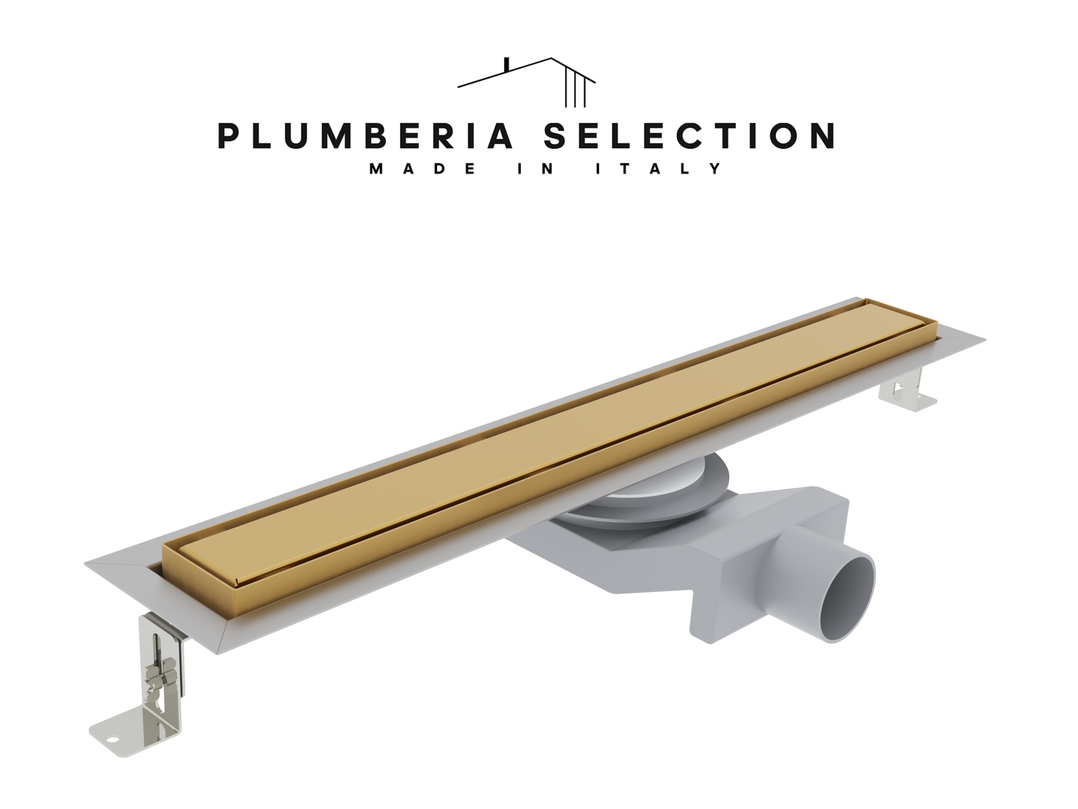 Изображение товара Душевой трап из нержавеющей стали Plumberia Selection PST70OB, горизонтальный, 6x70 см