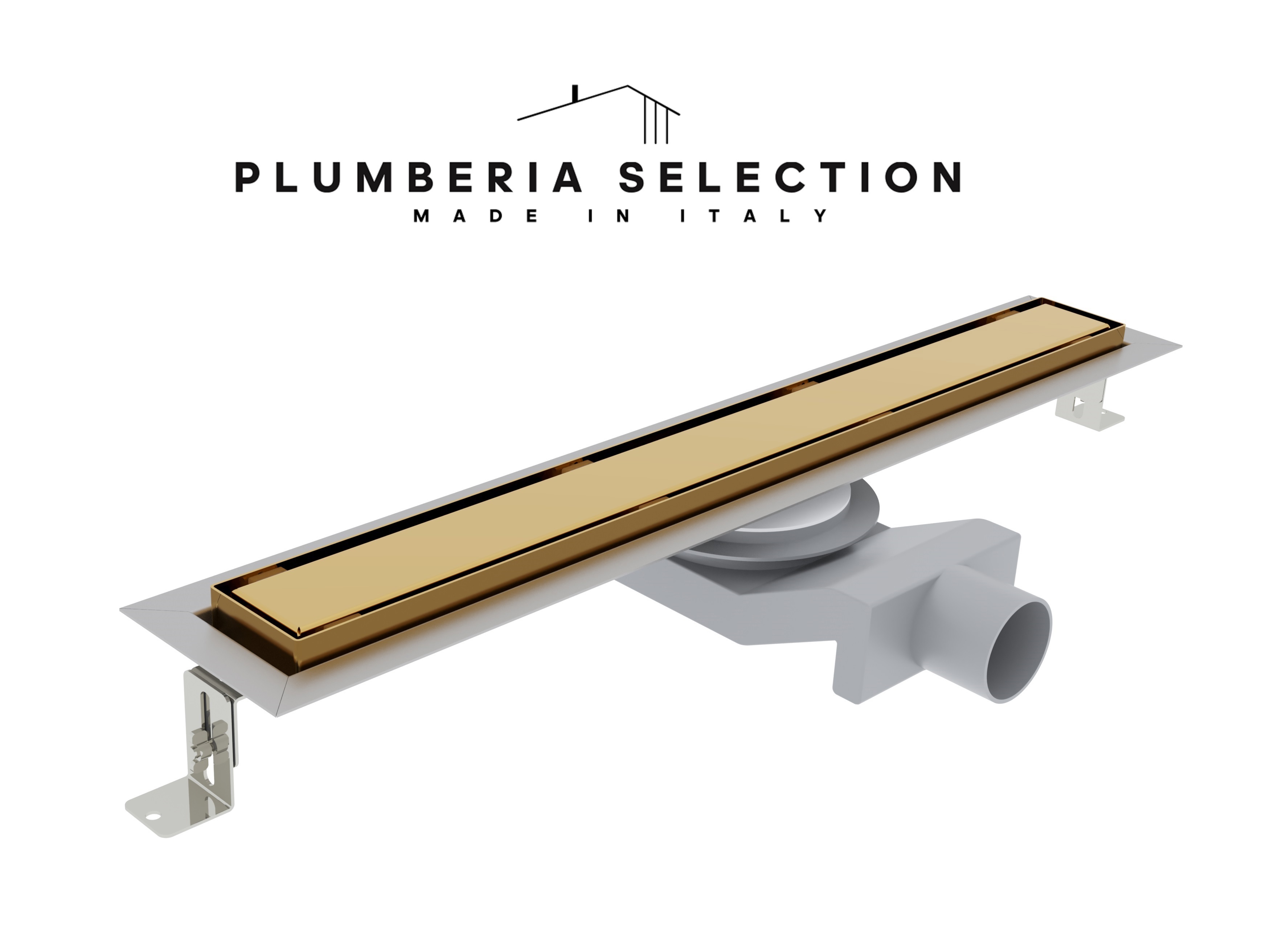 Изображение товара Душевой трап Plumberia Selection PST90OR из нержавеющей стали 6x90 см с затвором
