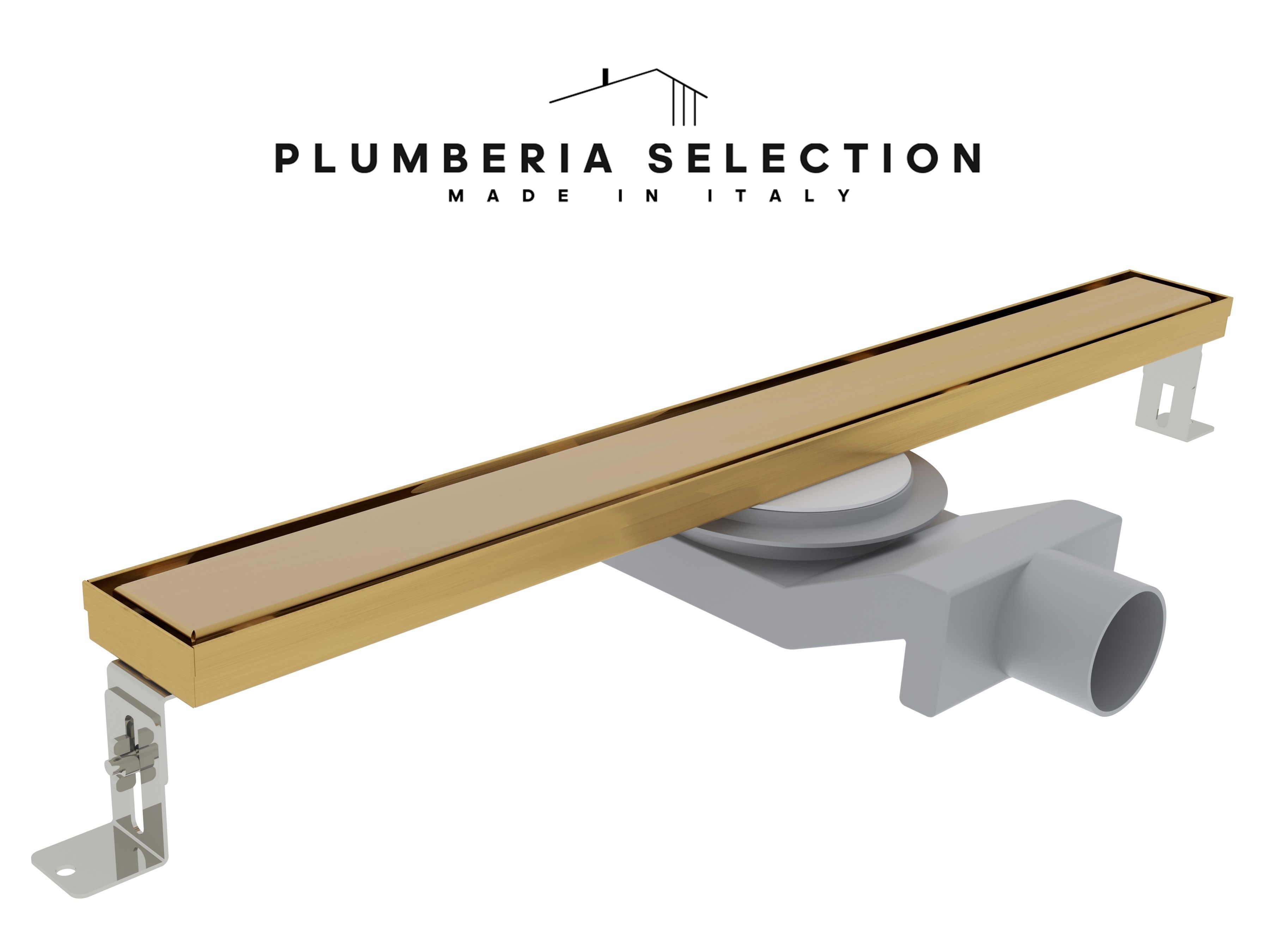 Изображение товара Душевой трап Plumberia Selection PSL60OB с горизонтальным выпуском нержавеющая сталь