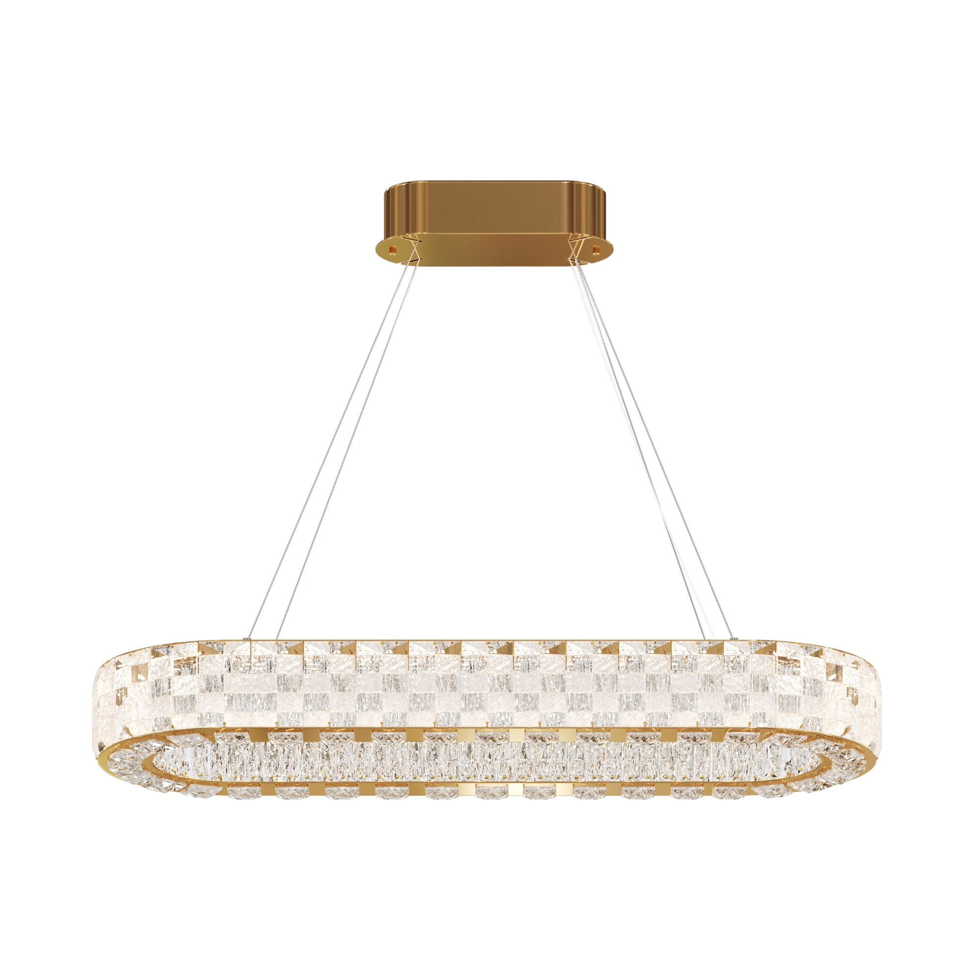 Изображение товара Подвесной светодиодный светильник Maytoni Castello Mod336pl-l130g3k 26 м² теплый белый золото