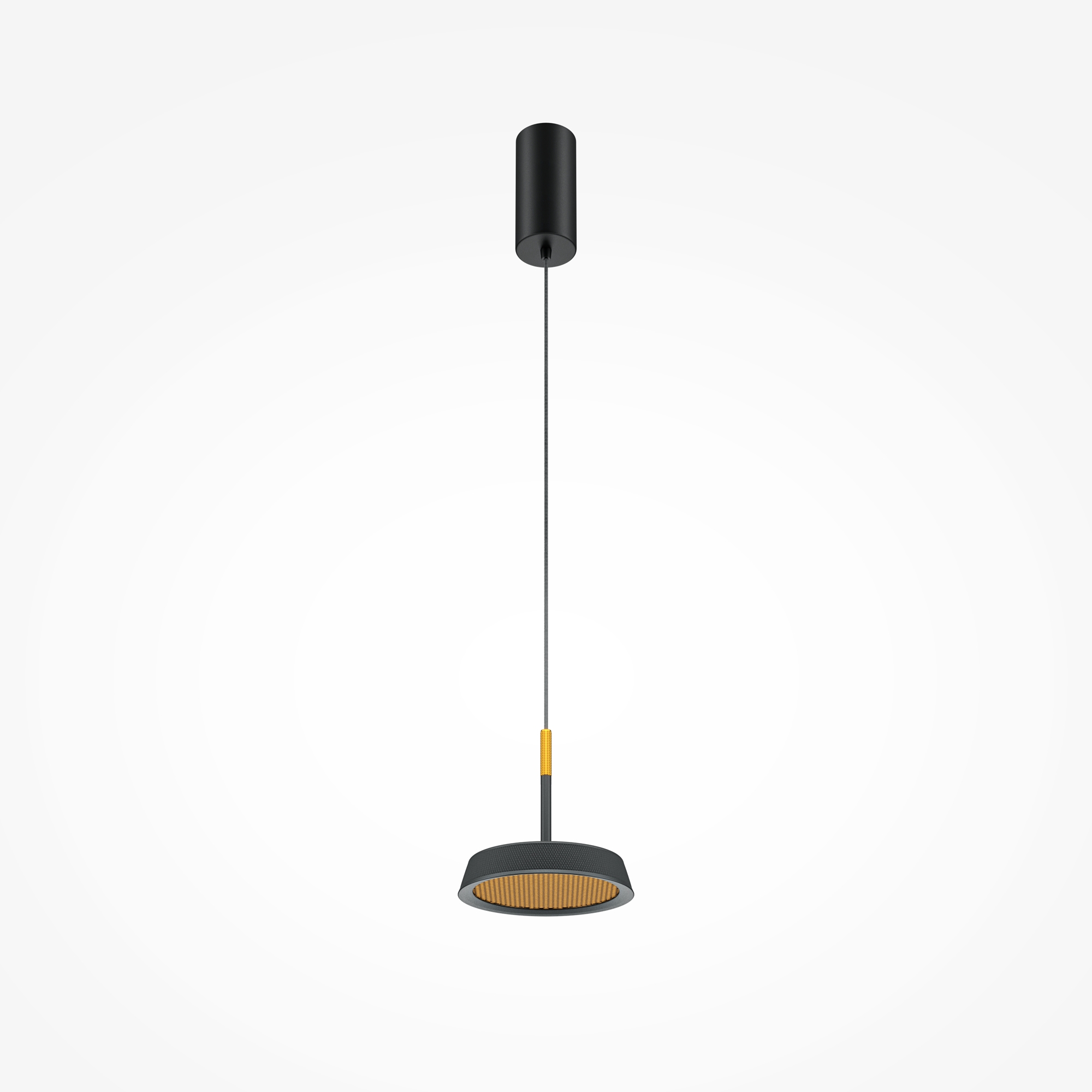 Изображение товара Светильник подвесной светодиодный Maytoni El Mod041pl-l15gb3k 6 м² теплый белый (желтый) свет цвет черный