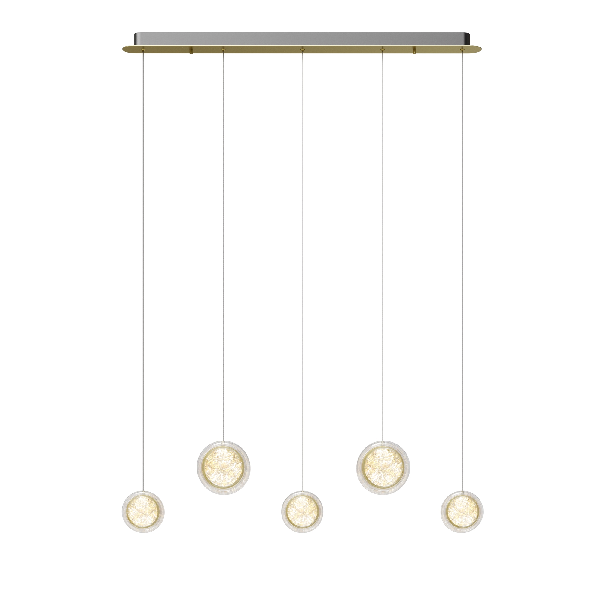 Изображение товара Светильник подвесной LED Maytoni Pharao с латунным обрамлением и акриловыми плафонами