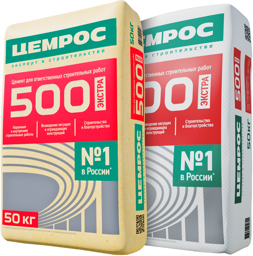 Цемент Цемрос M500 ЦЕМ I 42.5 Н 50 кг ️ купить по цене 298 ₽/шт. в ...