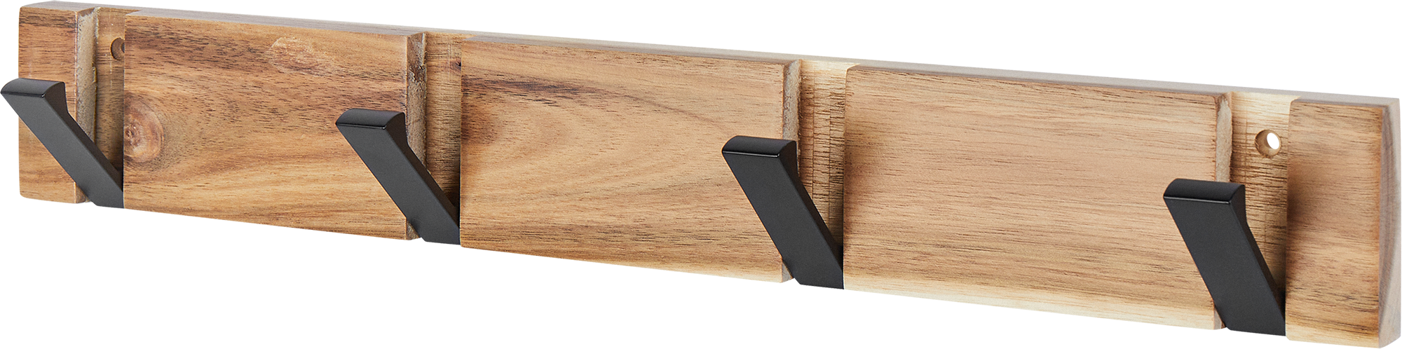 Вешалка настенная Ply 4 крючка 49.5x7 см цвет черный