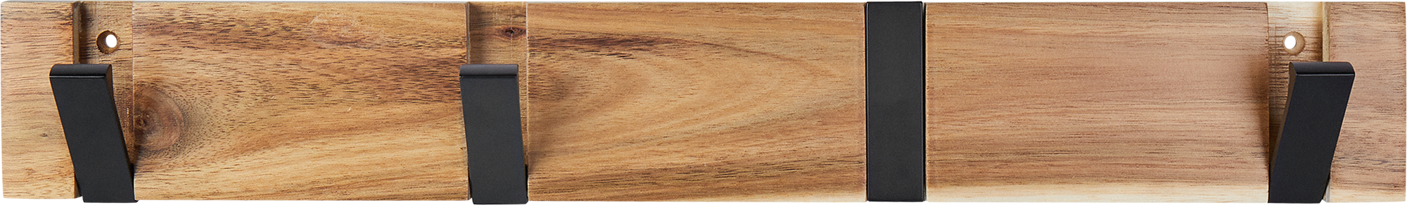Вешалка настенная Ply 4 крючка 49.5x7 см цвет черный - 2