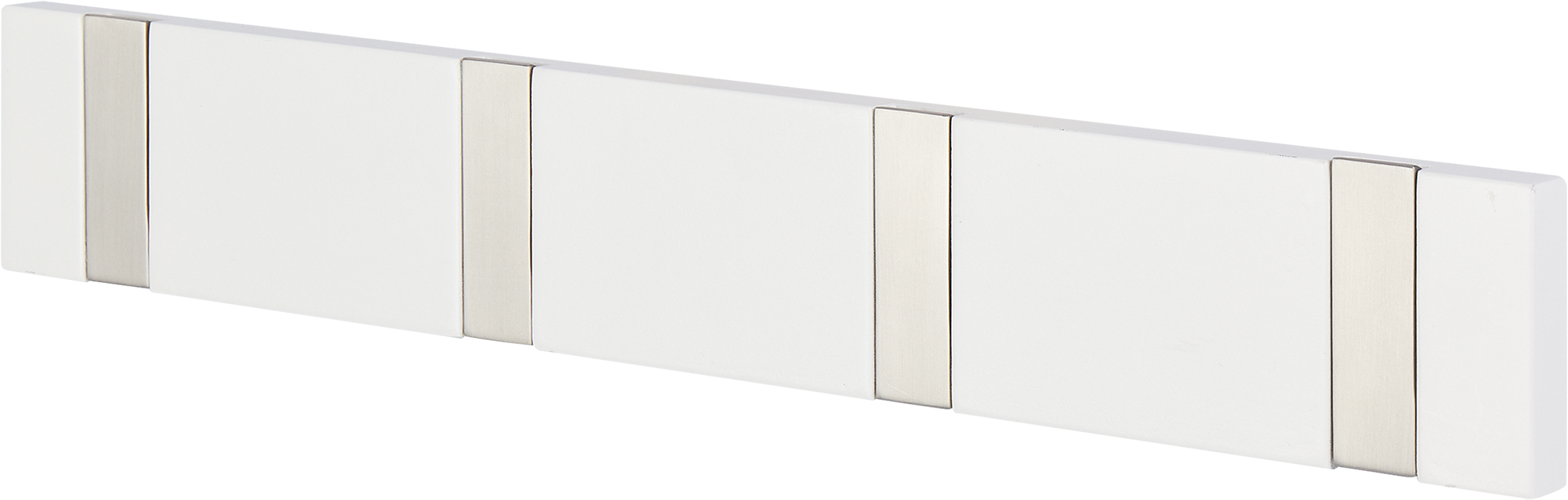 Вешалка настенная Ply 4 крючка 42x7 см цвет белый - 1