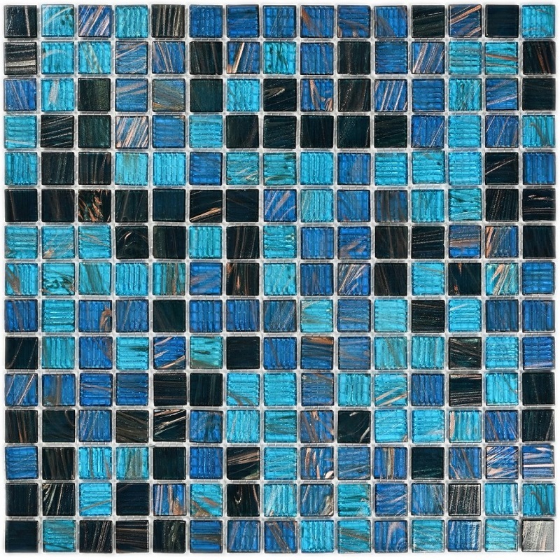 Изображение товара Декоративная стеклянная мозаика Granito Navigatorekb синяя 32.7х32.7см