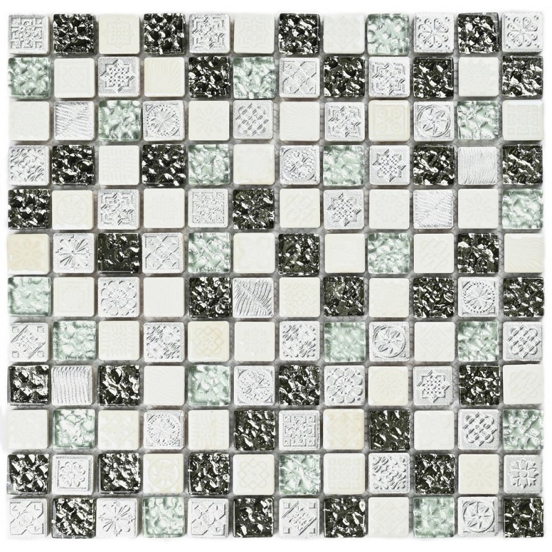 Изображение товара Декоративная стеклянная мозаика Granito 30x30 см бежевого цвета для внутренней и внешней отделки