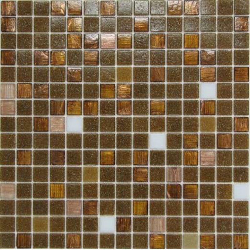 Изображение товара Декоративная мозаика Granito Trek №8 коричневая 32.7x32.7 см глянцевая для интерьера и бассейна