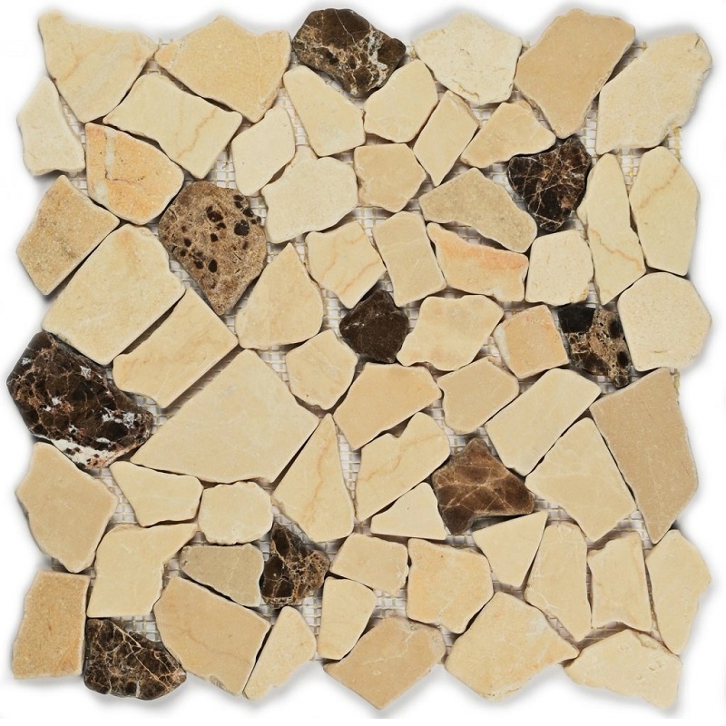 Изображение товара Декоративная мозаика Granito U00017933 Rim IVekb 30.5x30.5см каменная для стен и пола бежевый