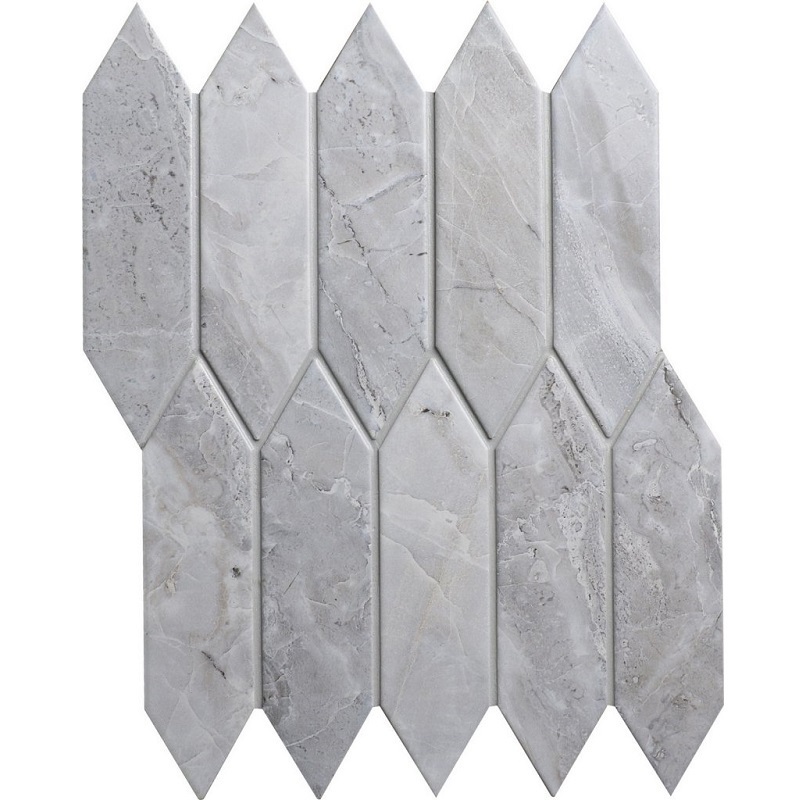 Изображение товара Декоративная мозаика Granito 00-003888 Level lightekb 25.5x31.3см Серый
 / серебристый керамогранит