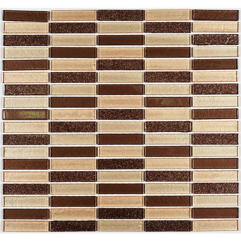 Изображение товара Декоративная стеклянная мозаика GRANITO 30x32 см коричневая для стен и пола