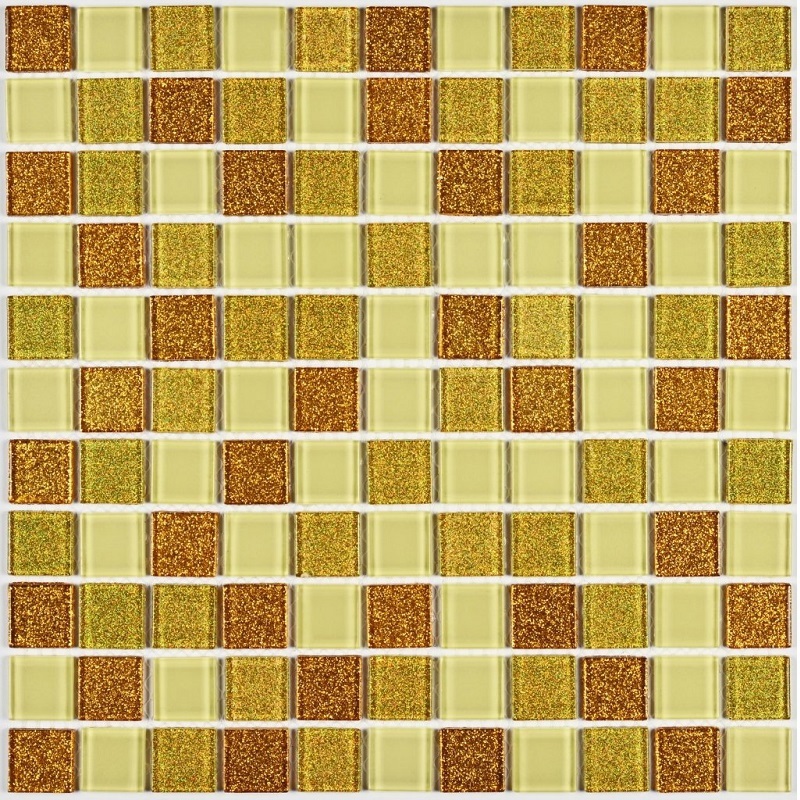 Изображение товара Декоративная стеклянная мозаика Granito Shine Goldekb 30x30см зеленая