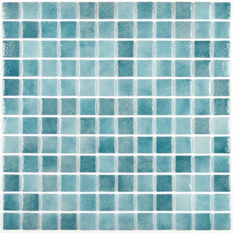 Изображение товара Декоративная стеклянная мозаика Granito Atlantis Tempoekb 31.5x31.5 см синий