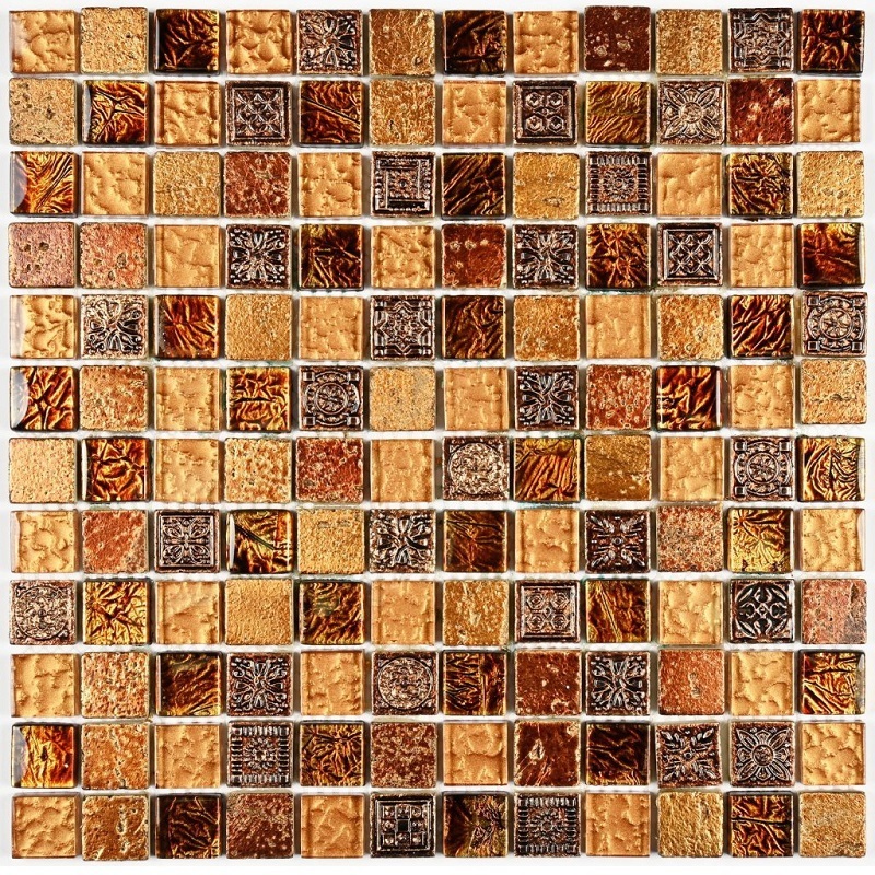 Изображение товара Декоративная стеклянная мозаика GRANITO Antik-2ekb 30x30 см коричневый для стен и пола