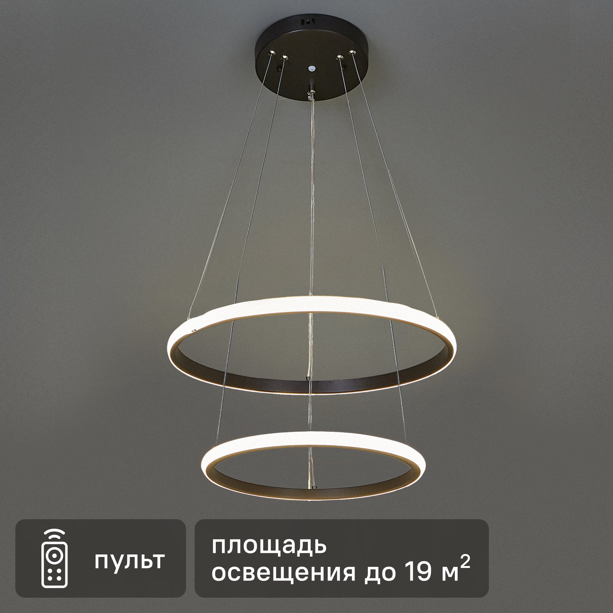 Изображение товара Люстра потолочная 10228/2 черный с регулировкой освещения