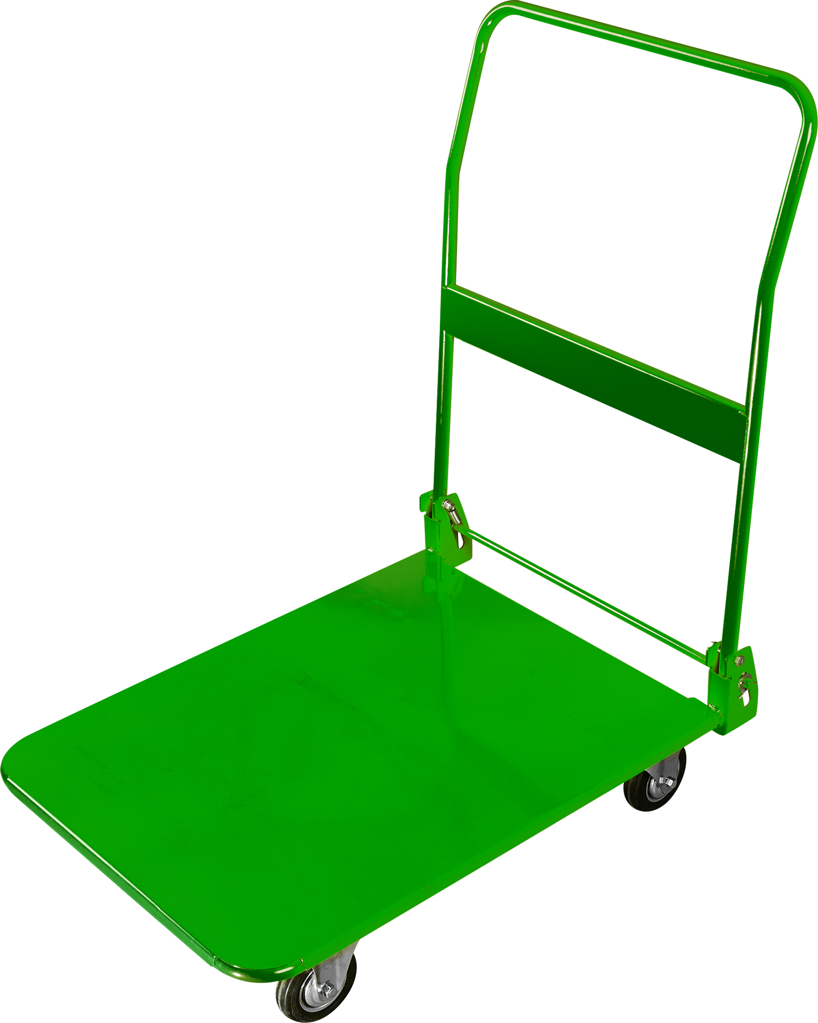 Тележка платформенная нагрузка 250 кг 4 колеса цвет оранжевый