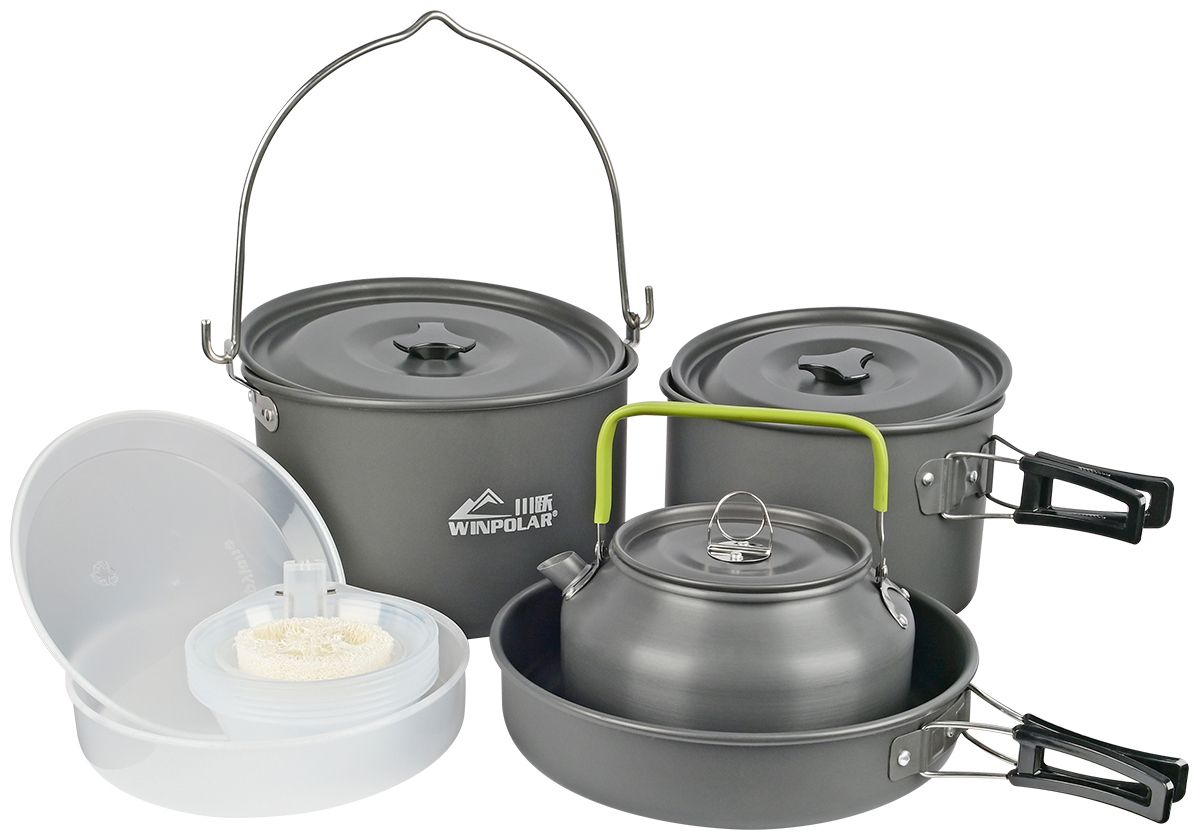 Изображение товара Набор посуды Kitoki М7759489 Анодированный алюминий цвет серый