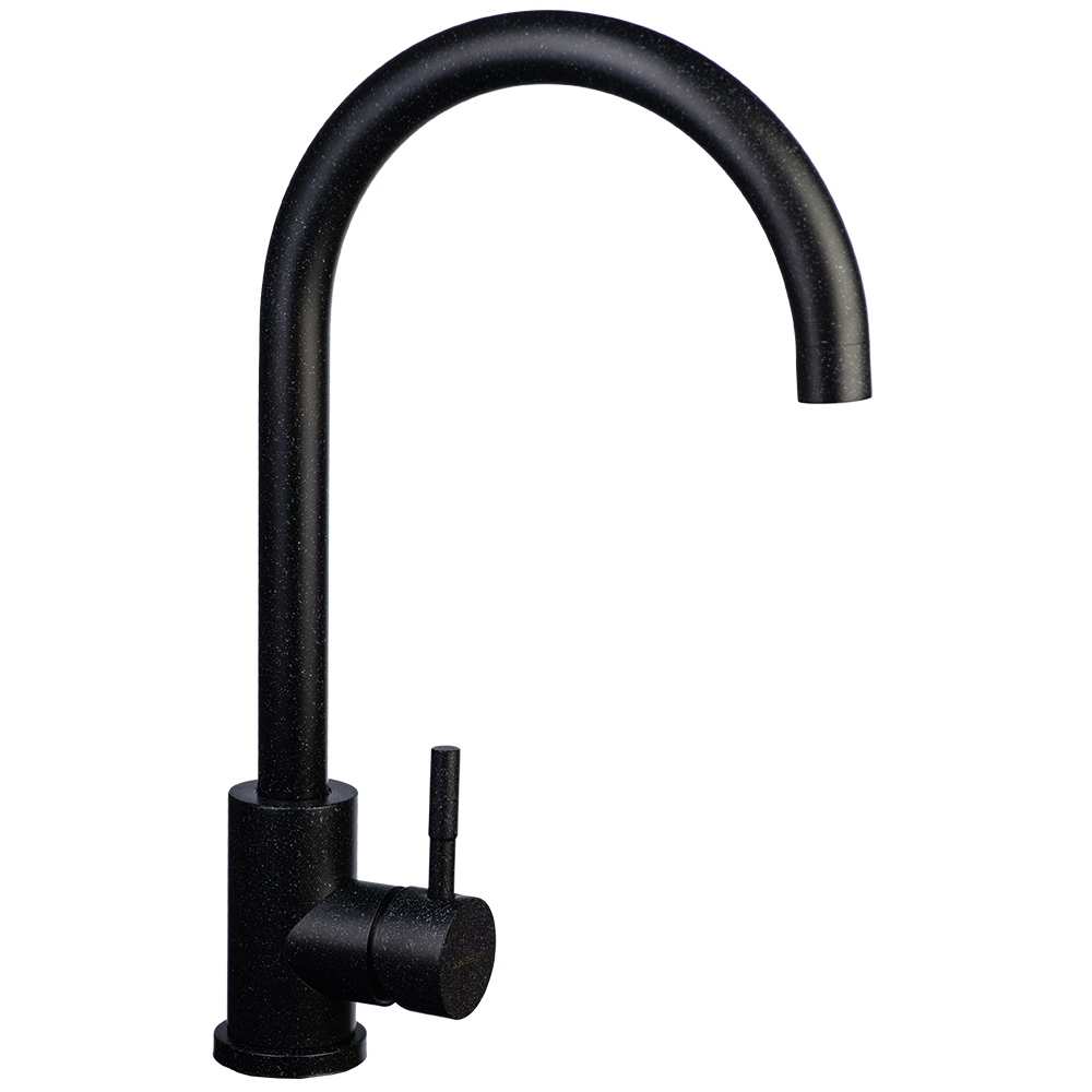 Изображение товара Кухонный смеситель Wisent Черный W4998-3-22 с поворотным изливом и аэратором