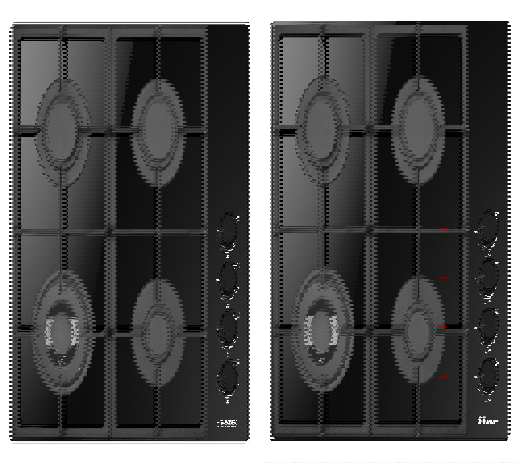 Изображение товара Газовая варочная панель Hansa BHKS661830 4 конфорки закаленное стекло Польша
