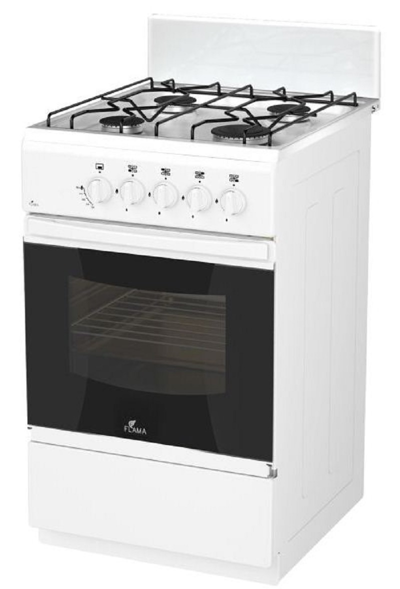 Изображение товара Газовая плита Flama RG 24011 W 50 см 4 конфорки белая