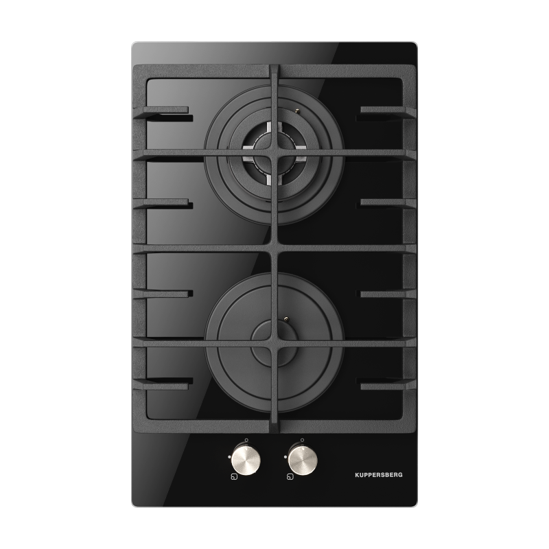 Изображение товара Газовая варочная панель Kuppersberg FG 33 B 2 конфорки черный стильный дизайн