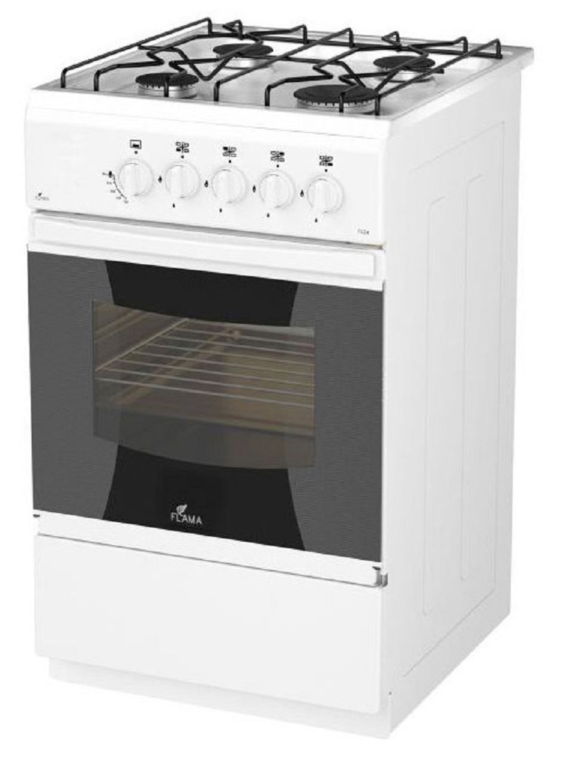 Изображение товара Газовая плита FLAMA RG 24019 W 50 см 4 конфорки белая для домашнего использования