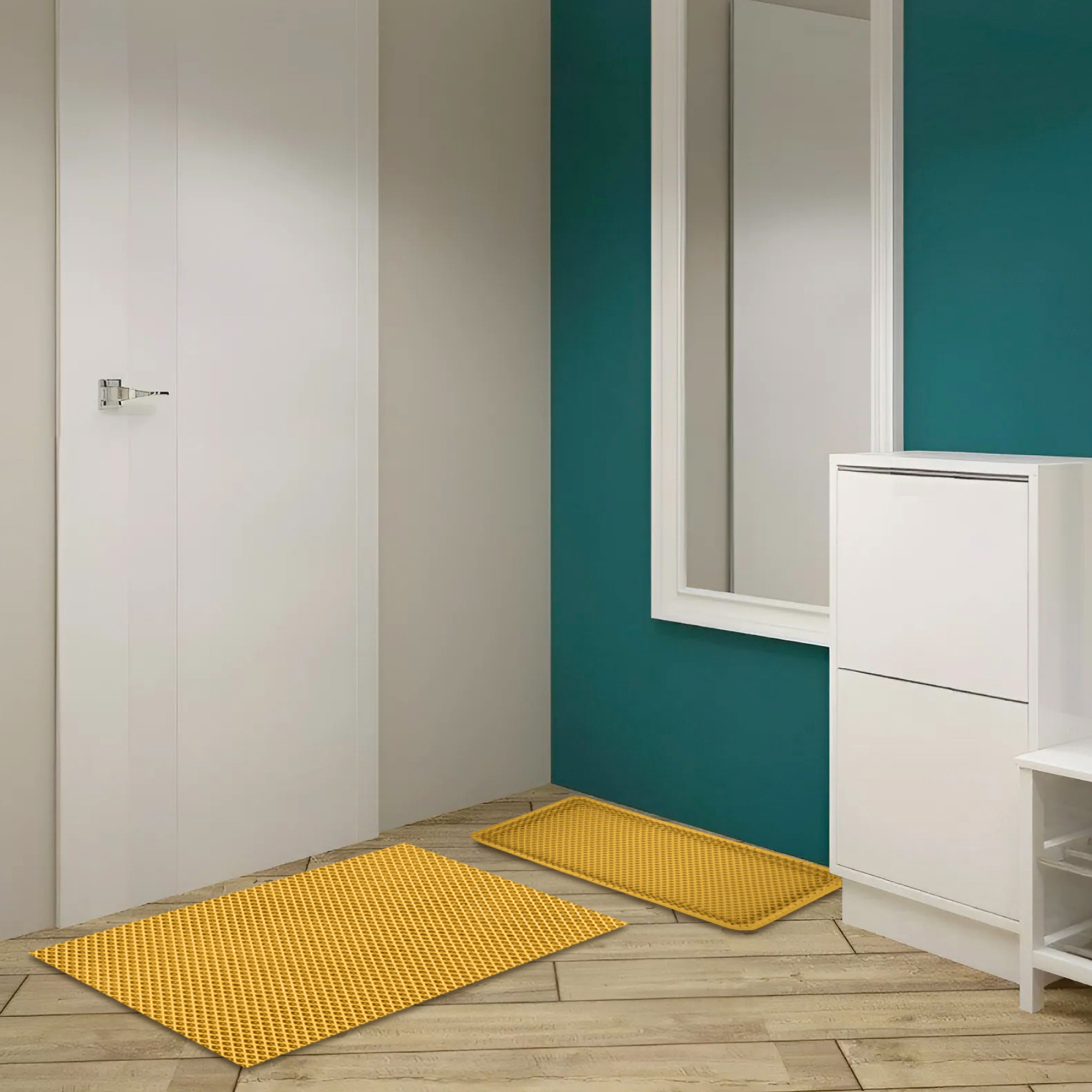 Изображение товара Универсальный коврик ЭВА Ромб 31x51 см бежевый для грязезащиты