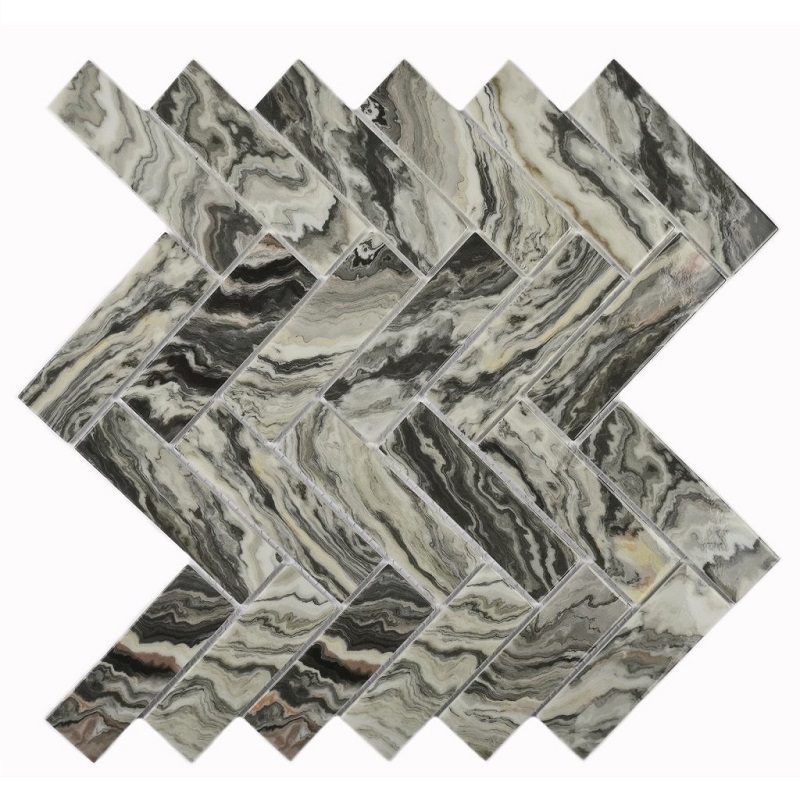 Изображение товара Декоративная стеклянная мозаика Granito Hadar Greyekb 26.8x28.6 см для стен и пола