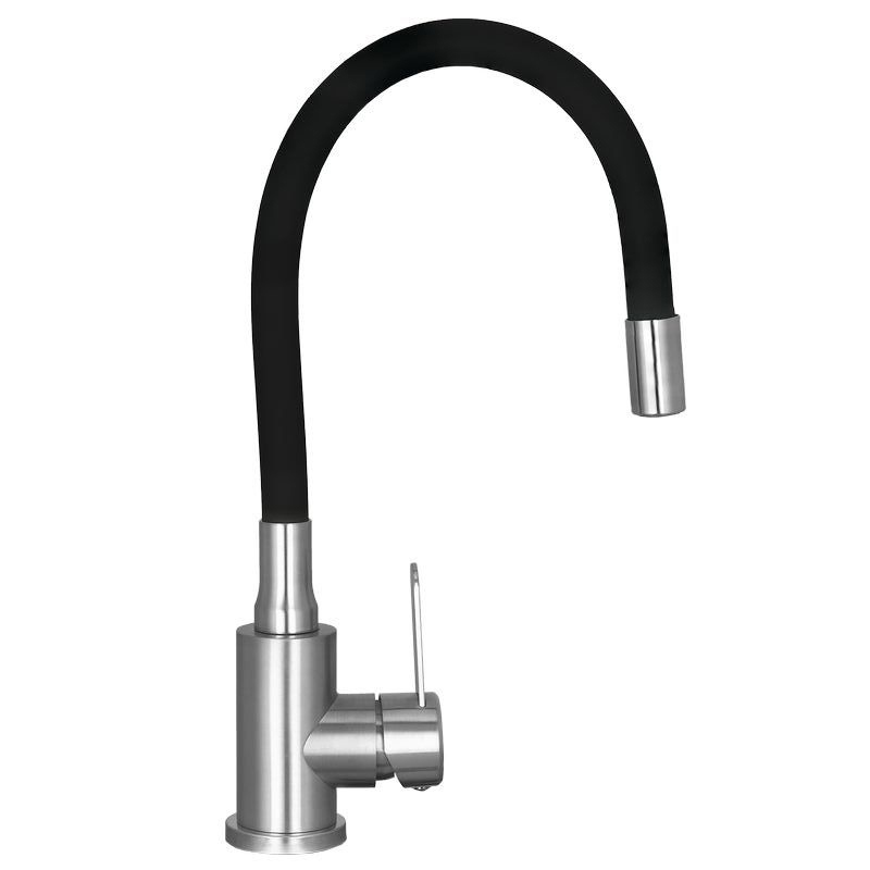 Изображение товара Смеситель для кухни с гибким изливом Wisent W74004-02 нержавеющая сталь