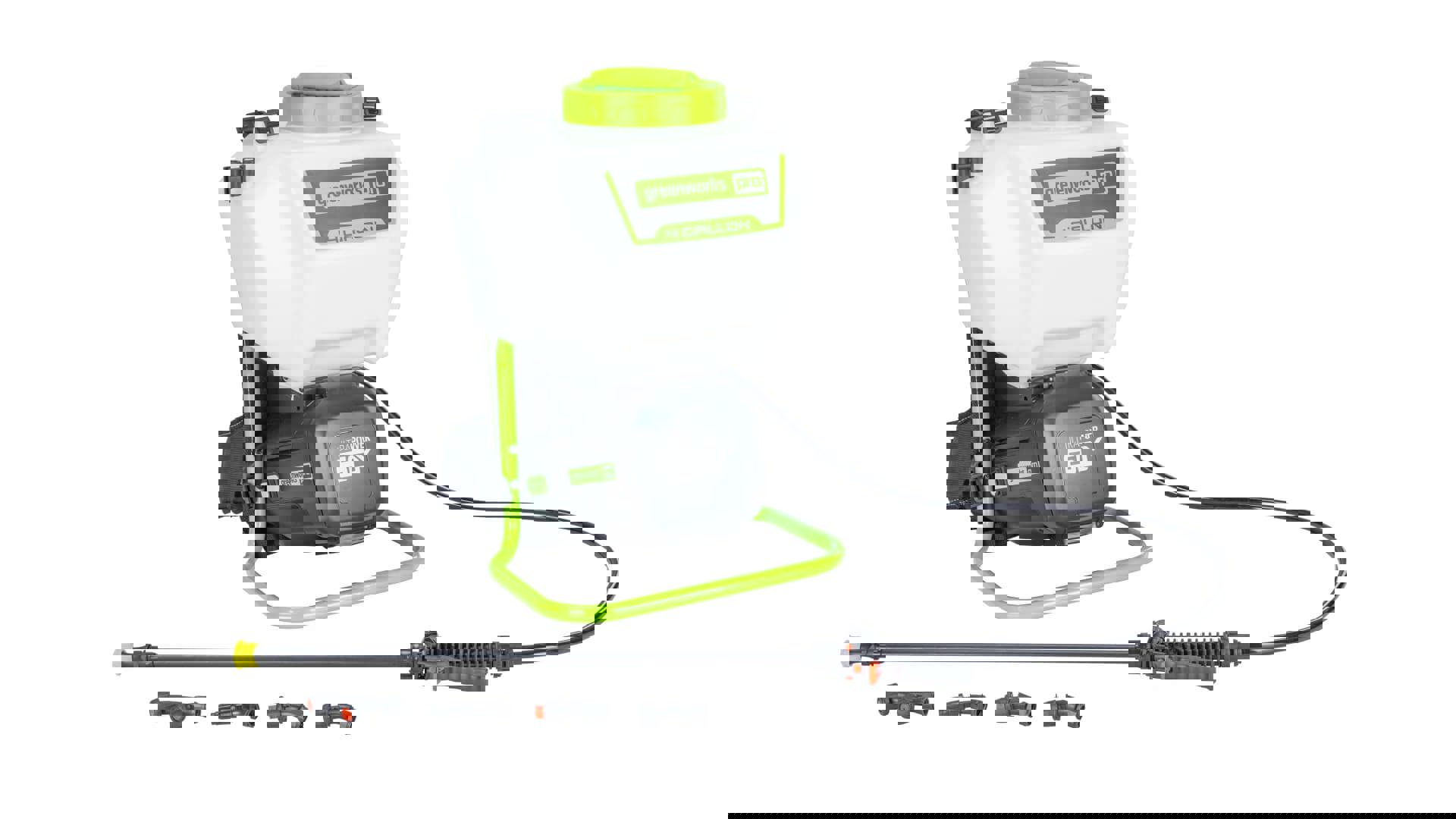 Изображение товара Опрыскиватель аккумуляторный ранцевый Greenworks 5300107 15 л 60 В зарядка и аккумулятор не входит в комплект