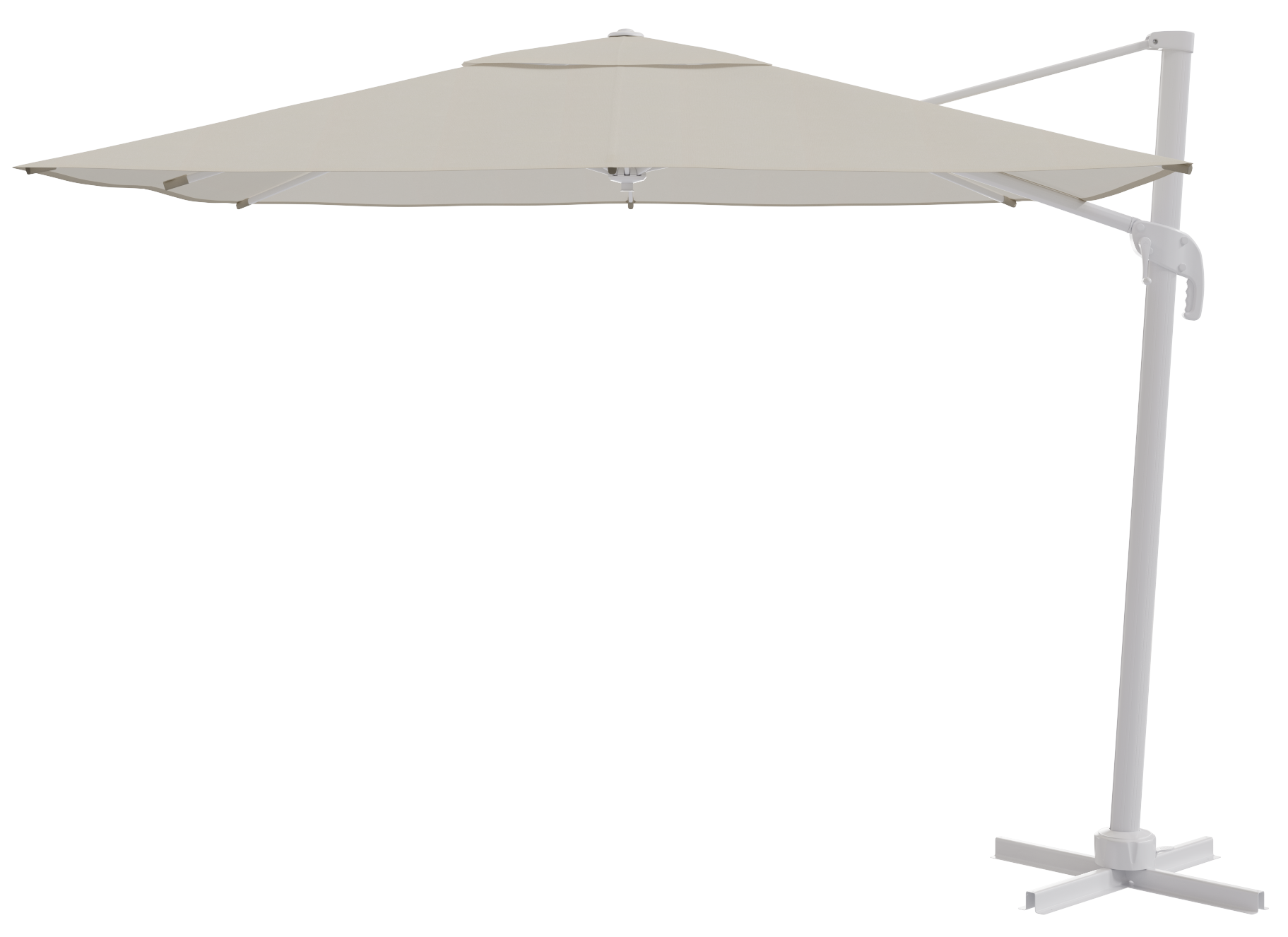 Зонт с боковой опорой Naterial Aura 286x286 h 264 см квадрат белый ️ ...