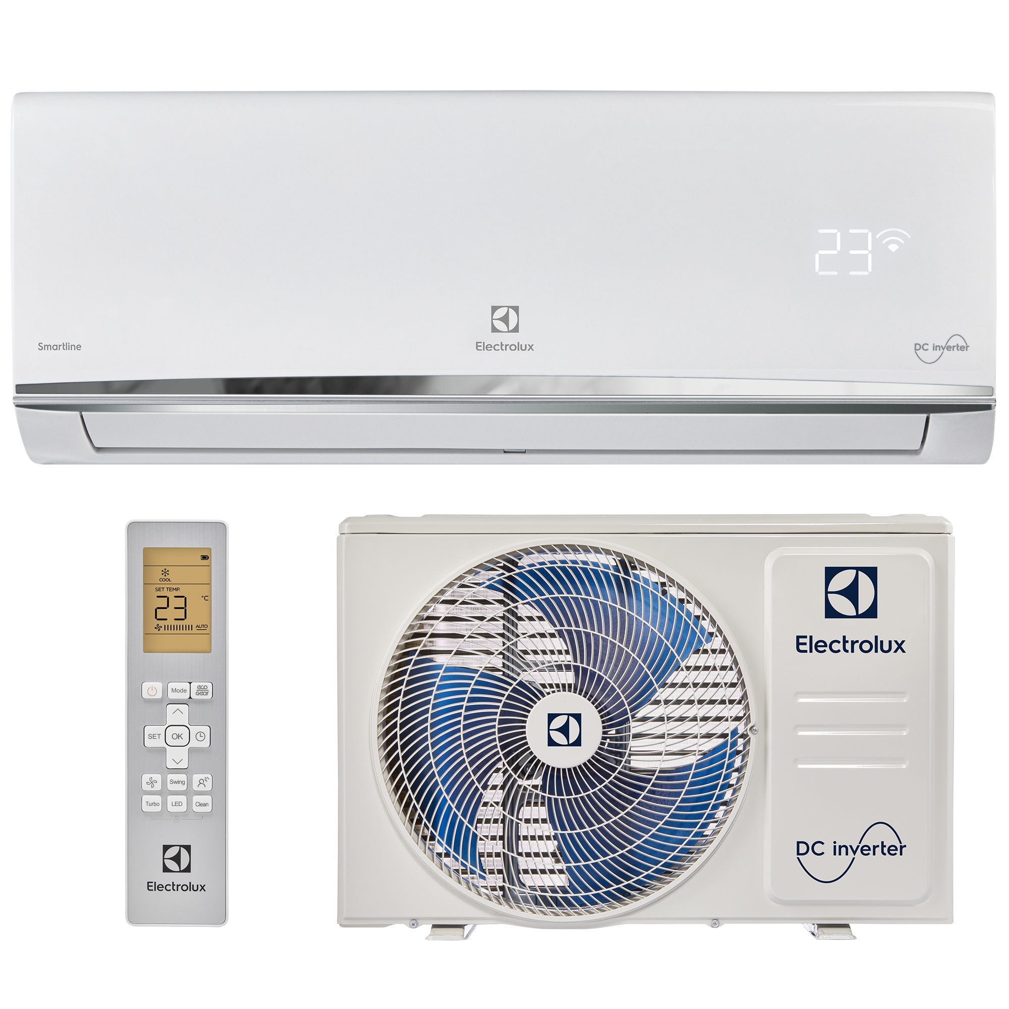 Изображение товара Инверторная сплит-система Electrolux Smartline DC 9.5K BTU Wi-Fi управление Изображение товара Инверторная сплит-система Electrolux Smartline DC 9.5K BTU Wi-Fi управление