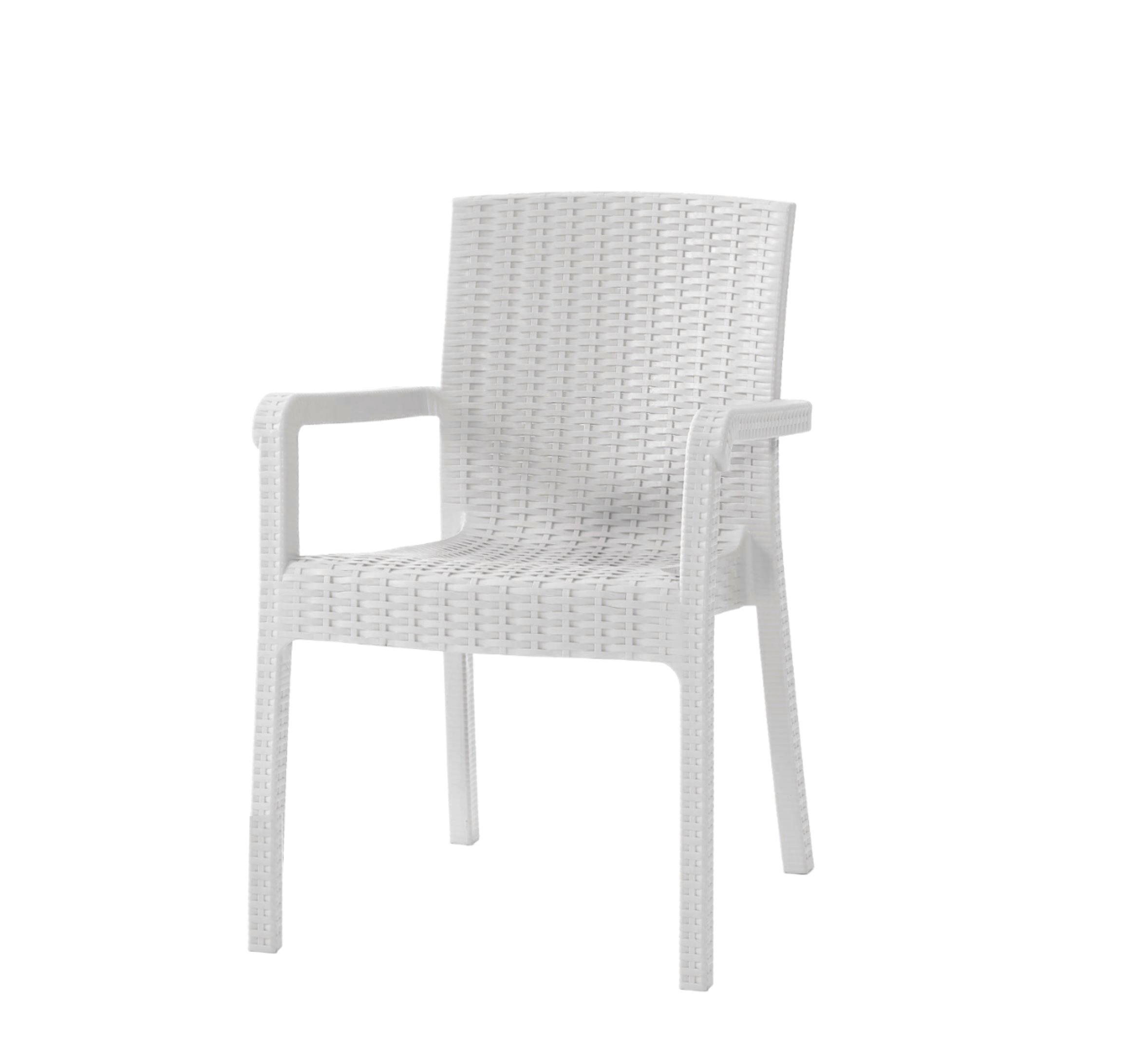 Изображение товара Кресло садовое FLORYA HENIVER белое из полипропилена