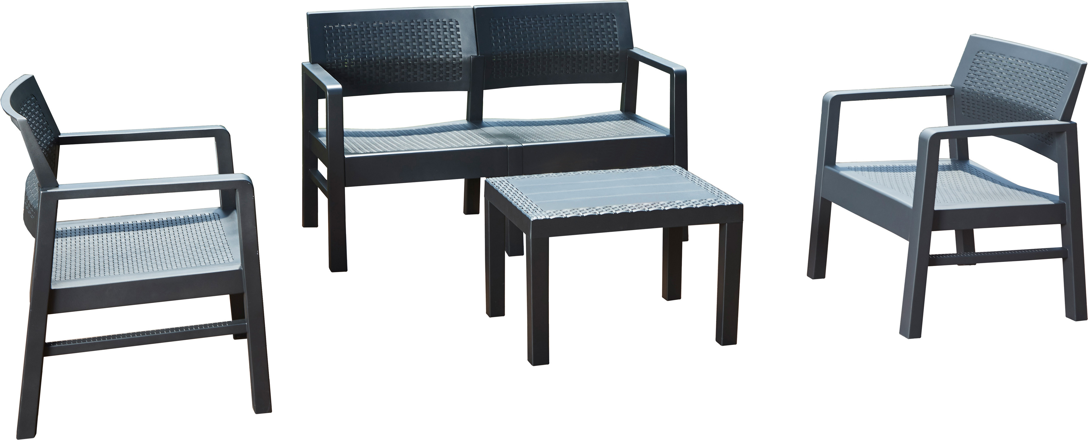 Изображение товара Садовая мебель набор Progarden 15401 пластик антрацит 4 места