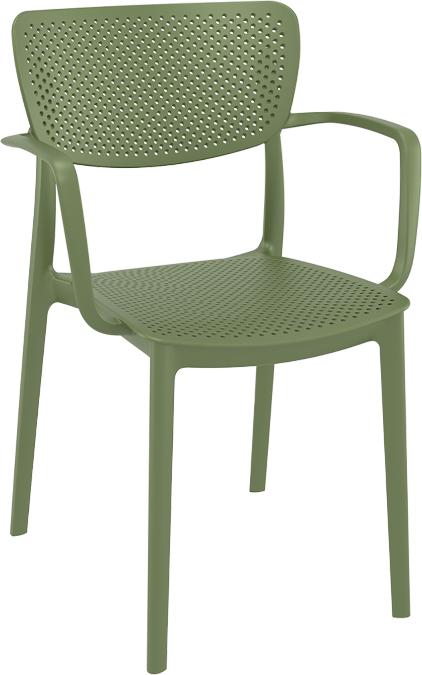 Изображение товара Кресло садовое Siesta LOFT оливковое из пластика