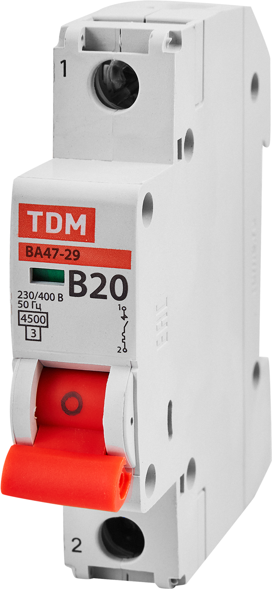 Автоматический выключатель TDM Electric ВА47-29 1Р B20 A 4.5 кА