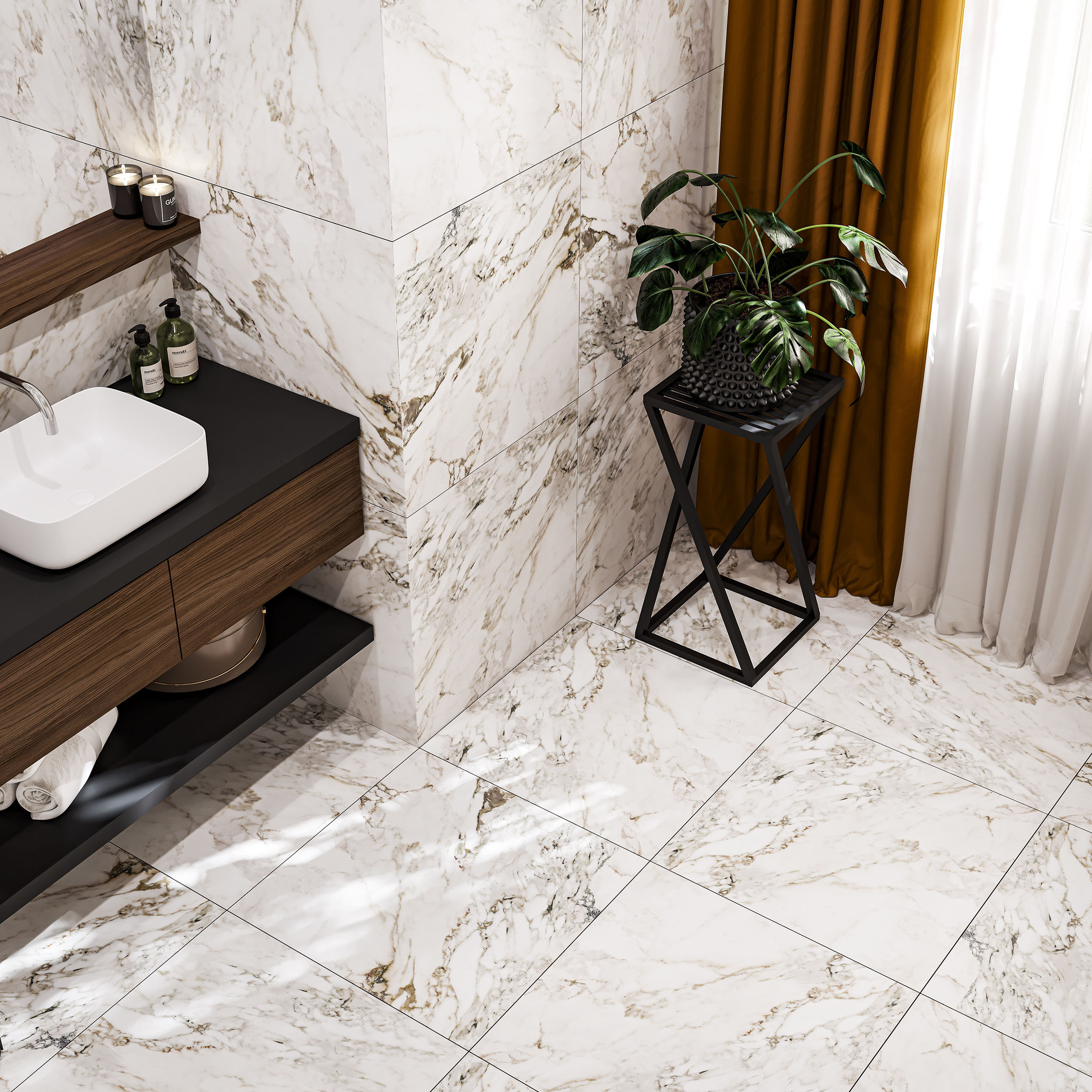 Изображение товара Керамогранит Culto Calacatta Extra 60x60 см матовый белый, Россия