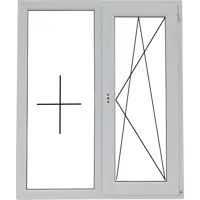 Изображение товара Окно VEKA 2-створчатое 1200x1000 мм Белый/Темный дуб с двойным остеклением