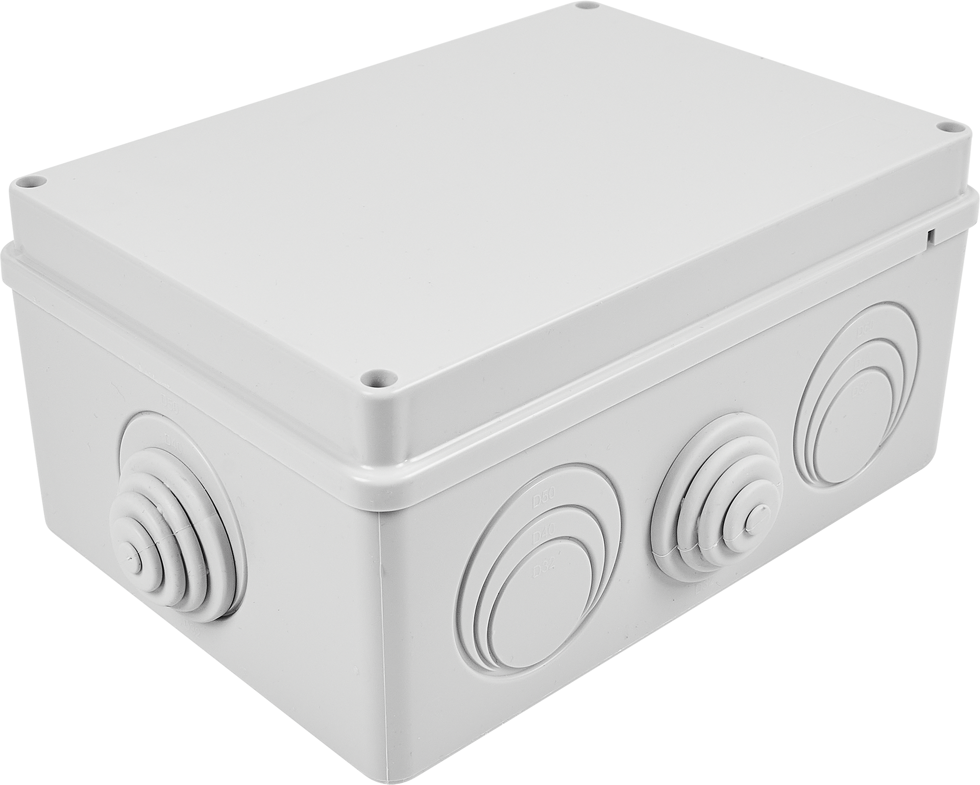 Распределительная коробка открытая Lexman 210x150x100 мм 8 вводов IP55 цвет серый