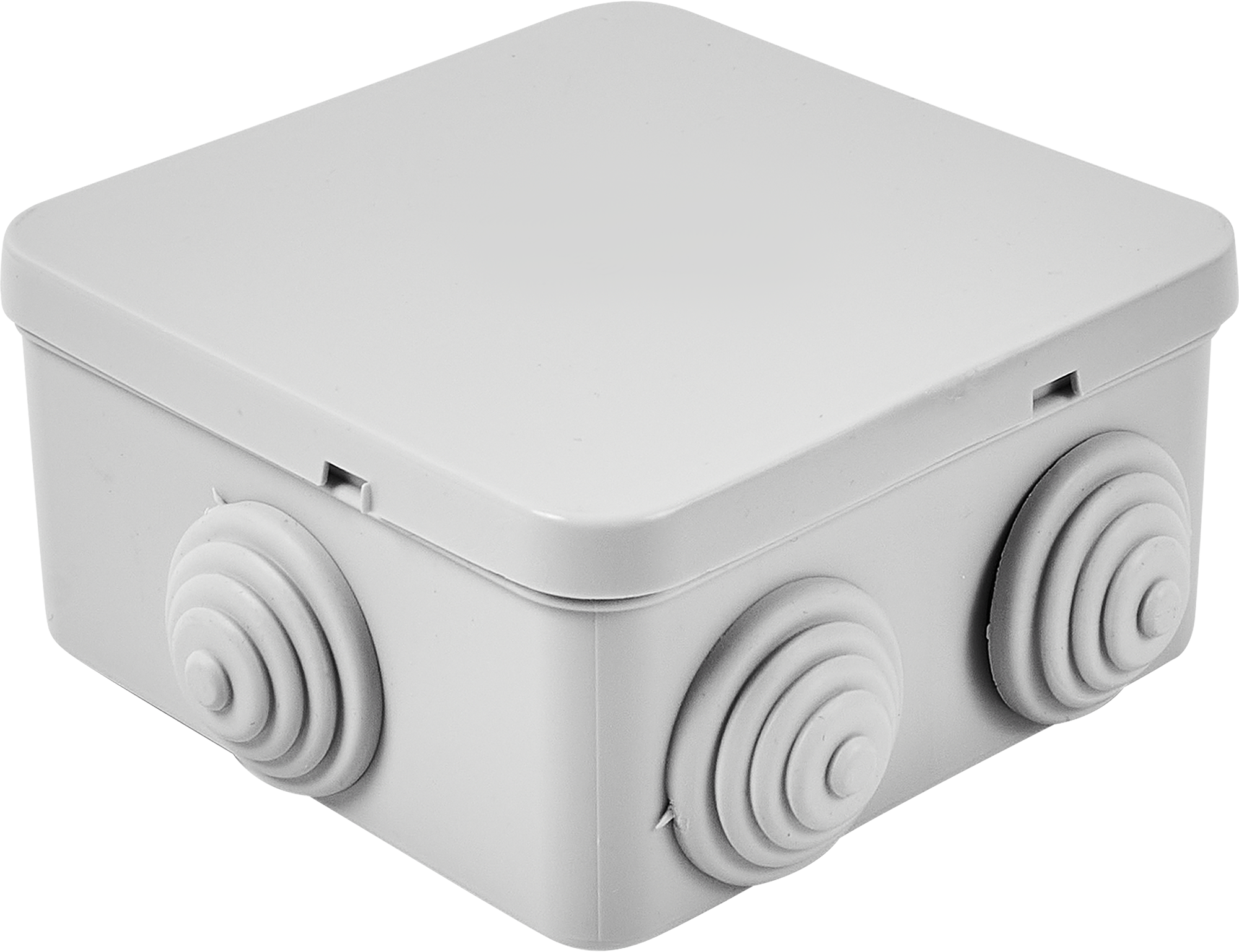 Коробка уравнивания потенциалов открытая Lexman 85x85x40 мм 6 вводов IP55 цвет серый