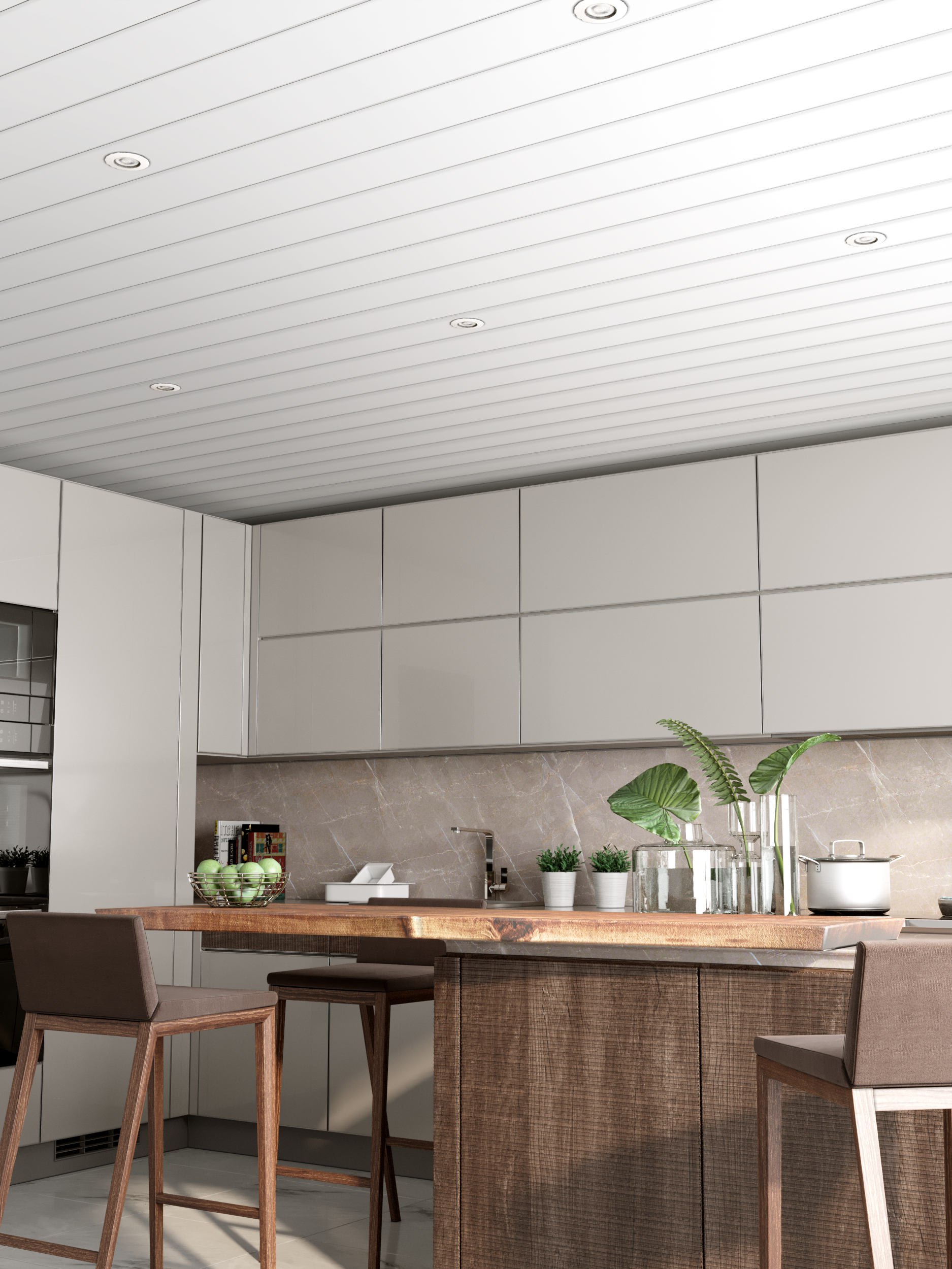 Набор реек Artens 3x1.05 м цвет жемчужно-белый