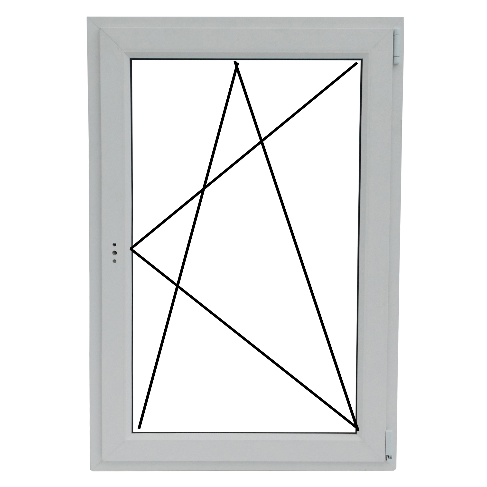 Изображение товара Окно пластиковое ПВХ VEKA одностворчатое 1200x800 мм (ВхШ) правое двухкамерный стеклопакет белый/темный дуб