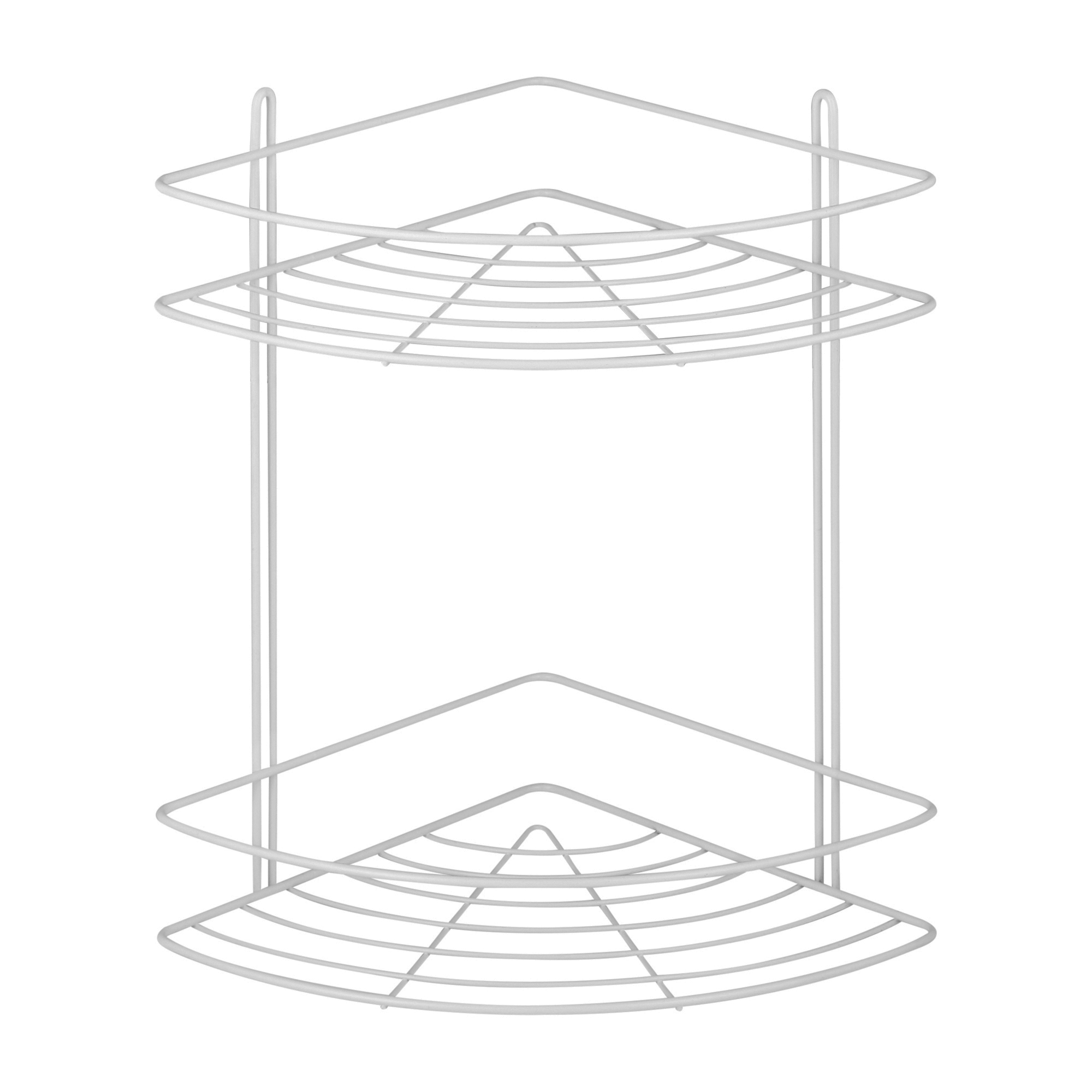 Изображение товара Полка для душа ЧМЗ Практик угловая 2 яруса белый матовый