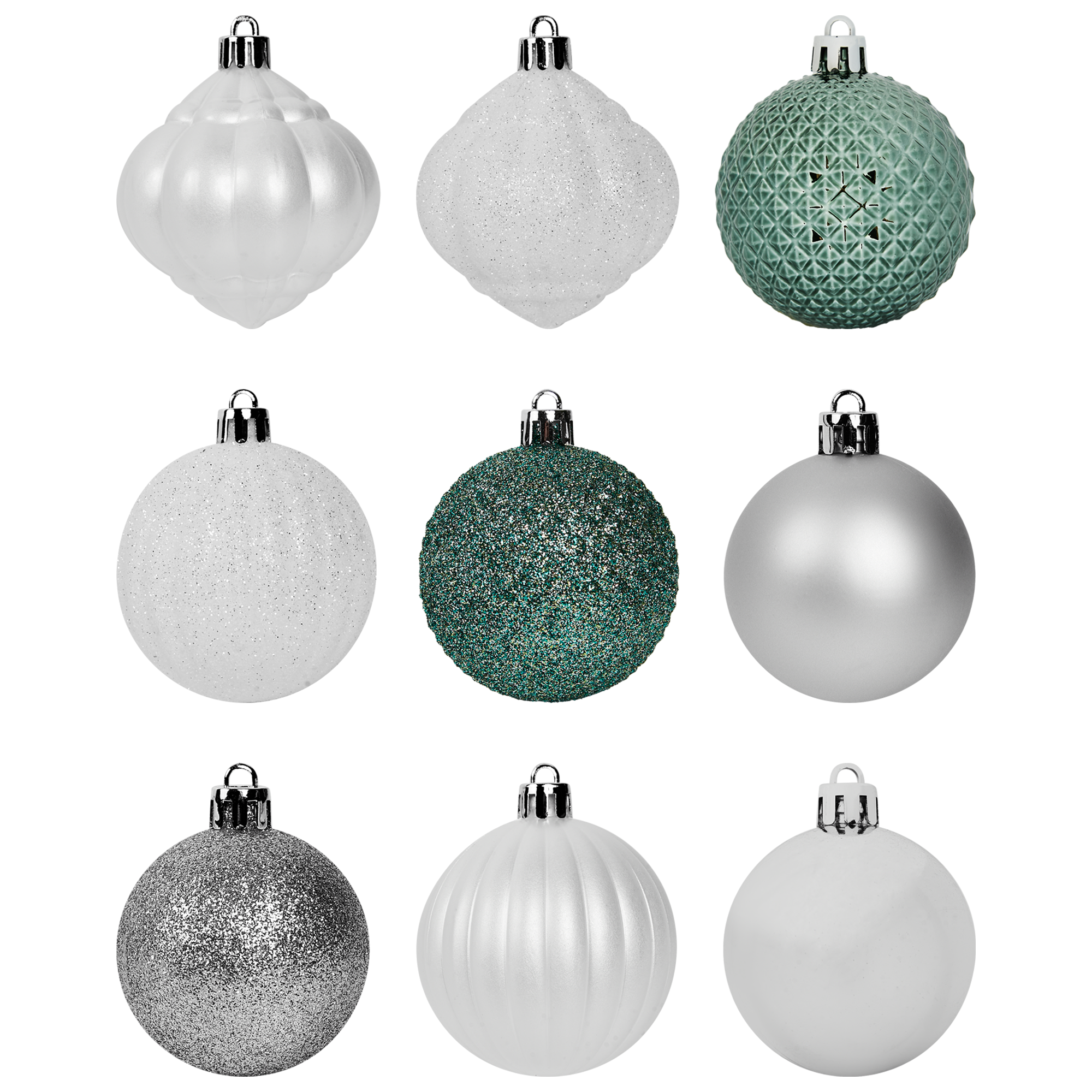 Изображение товара Набор новогодних шаров Christmas пластиковых 6 см 25 шт для украшения елки и интерьера