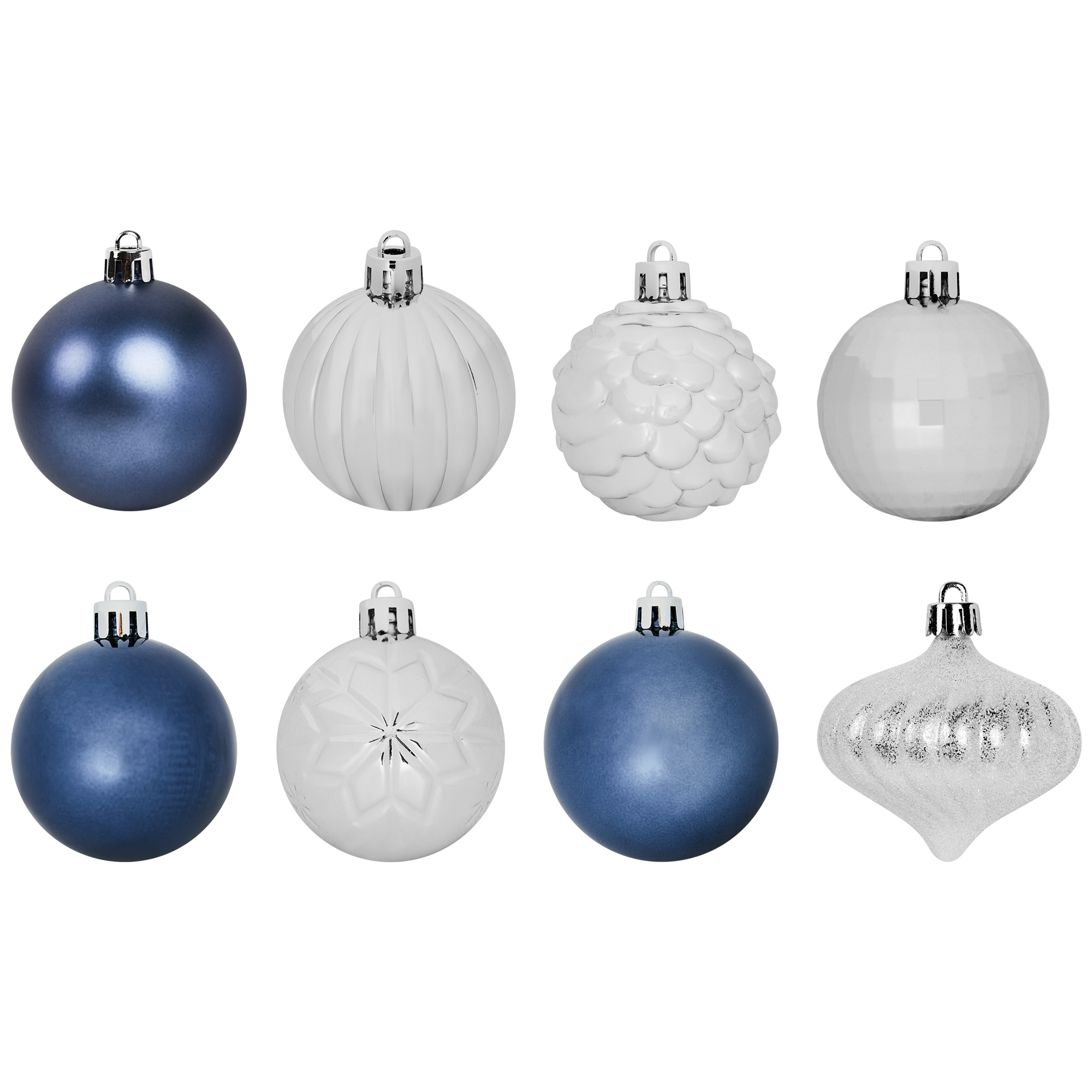 Изображение товара Набор новогодних шаров Christmas синий 25 шт диаметр 6 см для украшения елки и интерьера