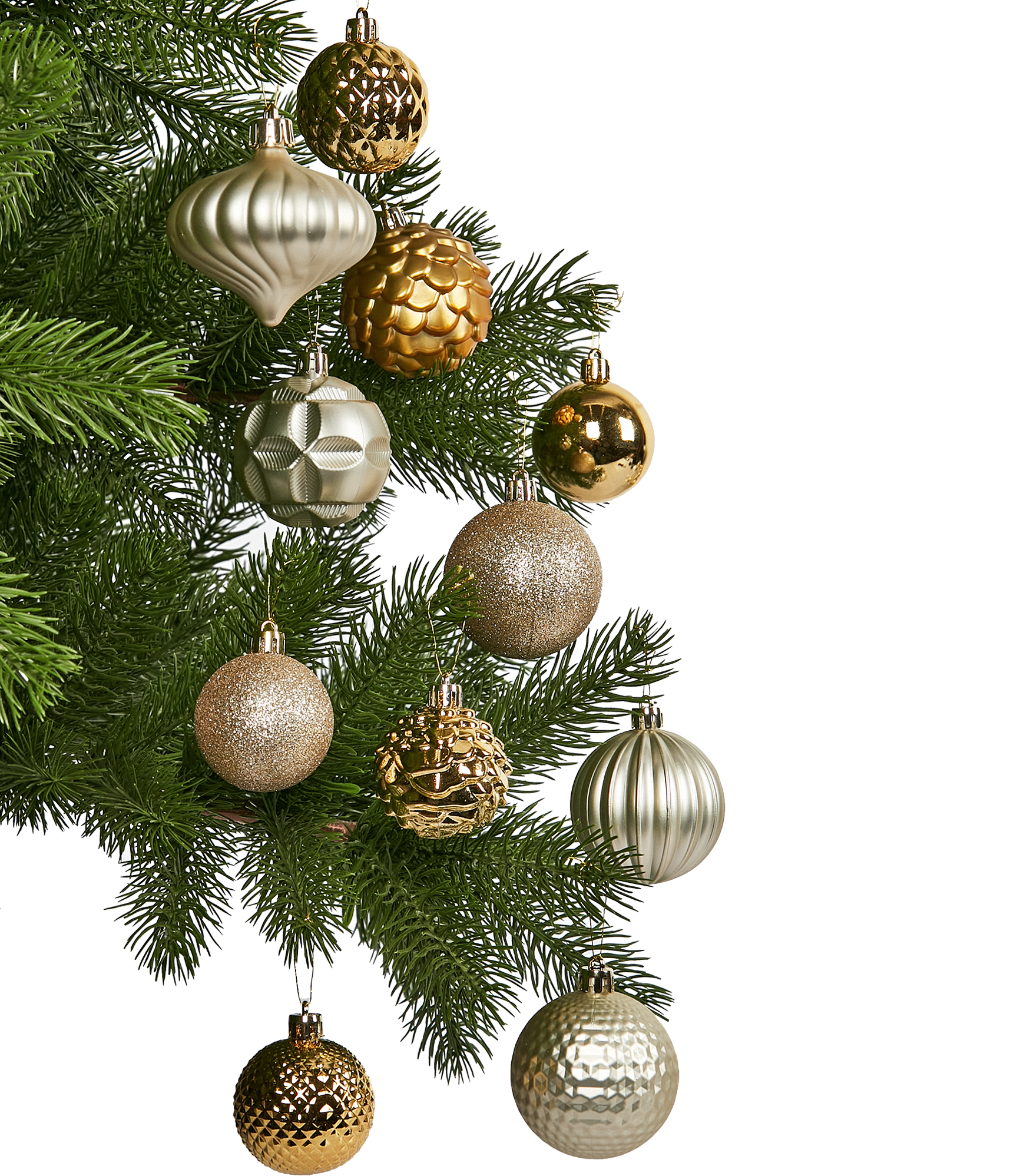 Изображение товара Набор новогодних шаров Christmas 25 шт. золотые диаметром 6 см для елки и декора