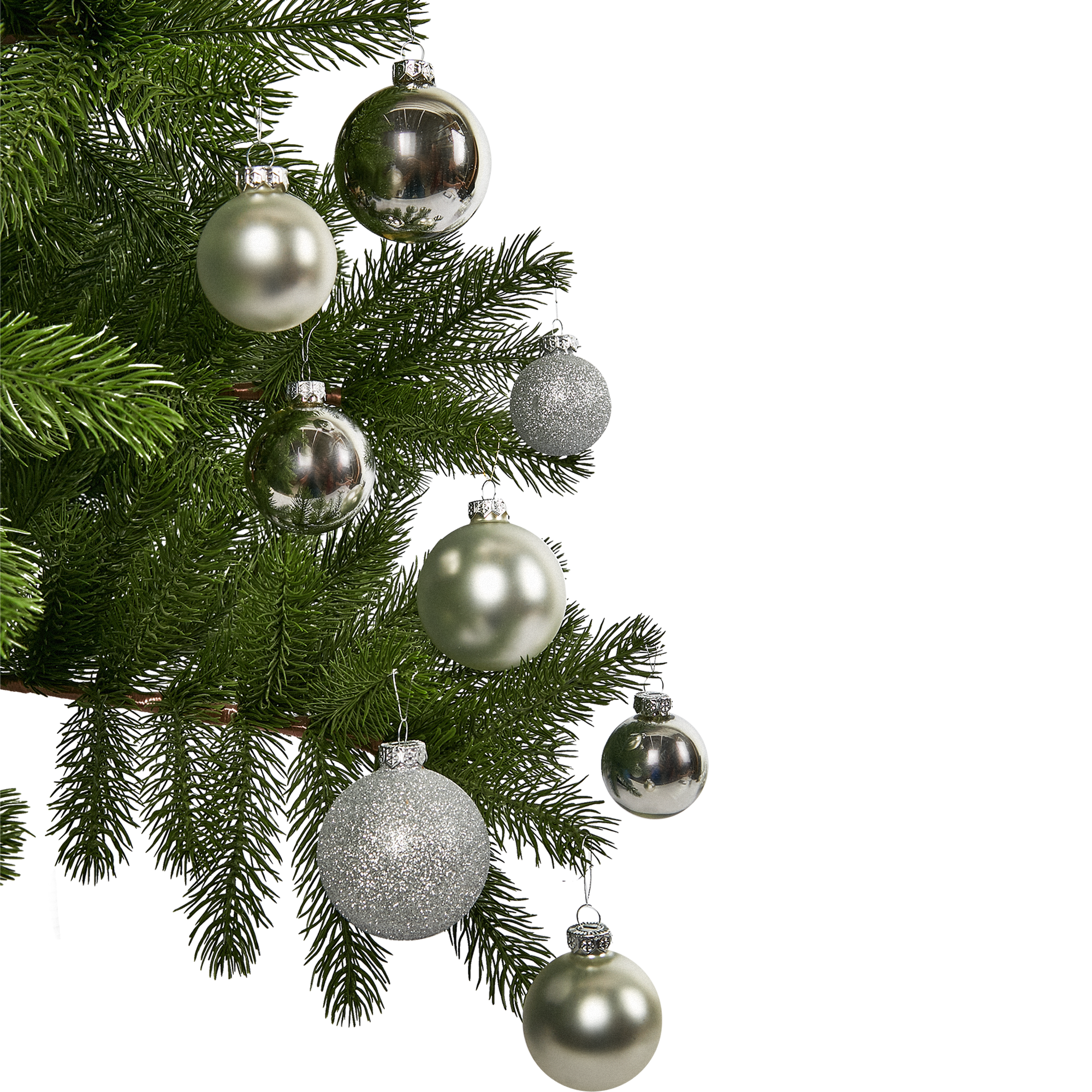 Изображение товара Набор новогодних шаров Christmas ø6 см цвет серебристый 26 шт.